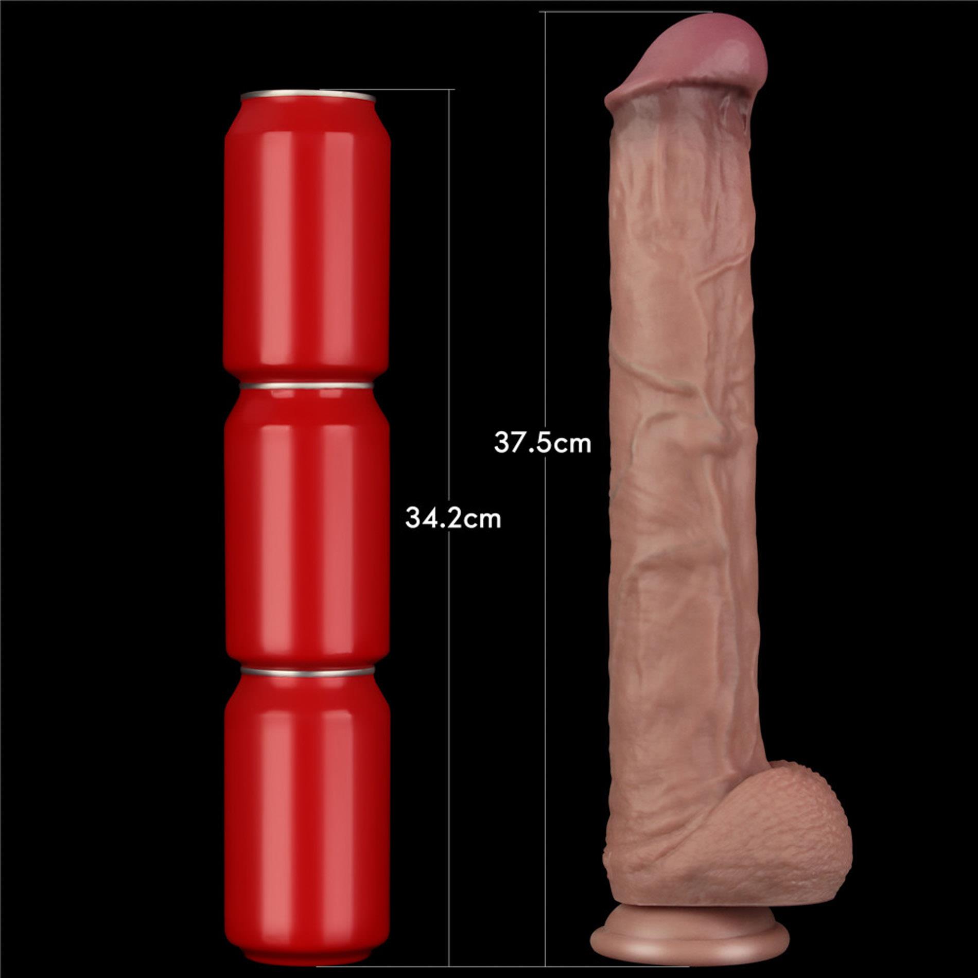 Фаллоимитатор Dual-Layered Silicone Nature Cock 14.5'', 37.5 см (коричневый)