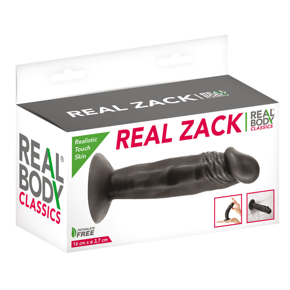 Фаллоимитатор Real Body Real Zack, 16 см (черный)