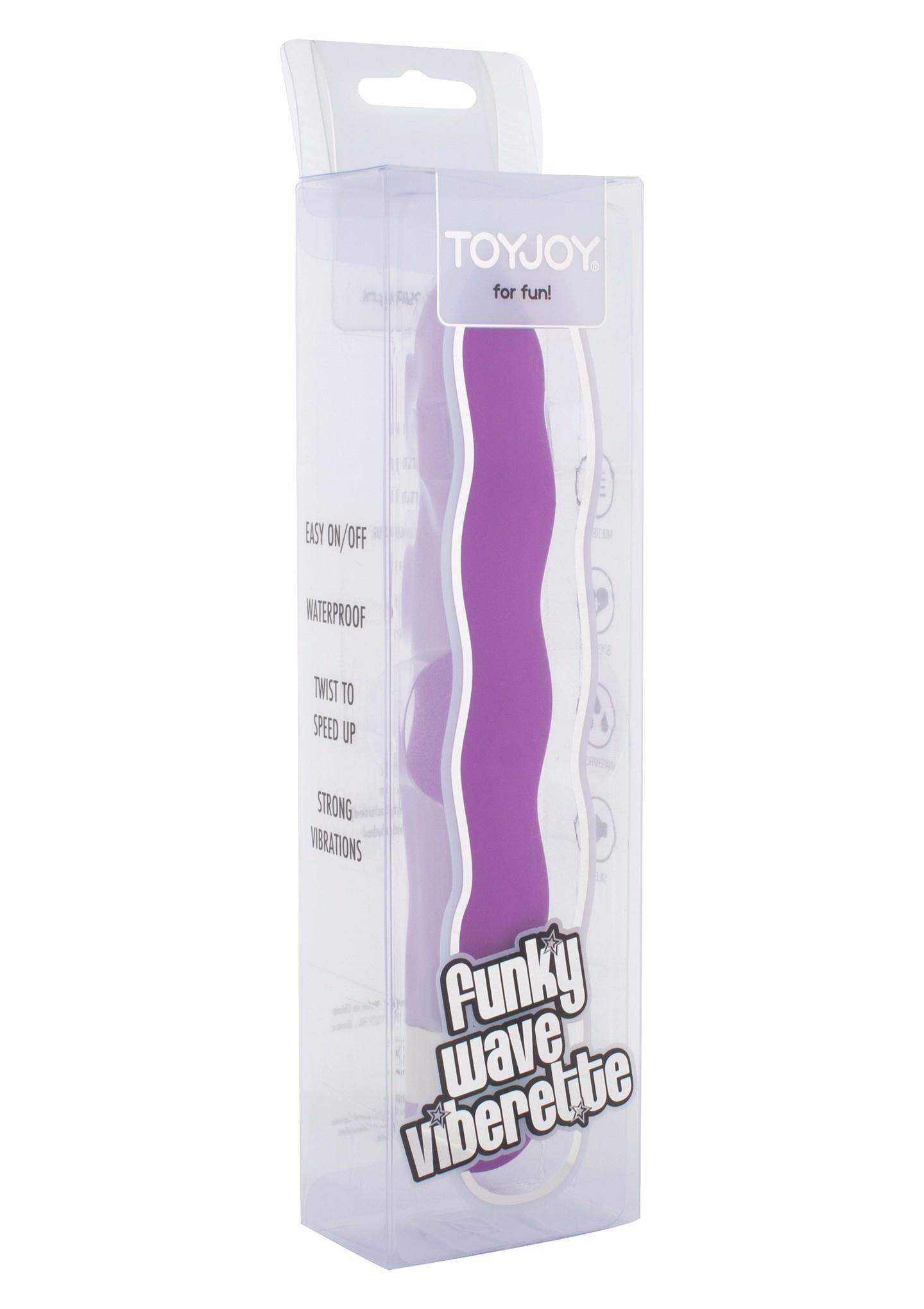 Вибратор ToyJoy Funky Wave, 18 см (фиолетовый)