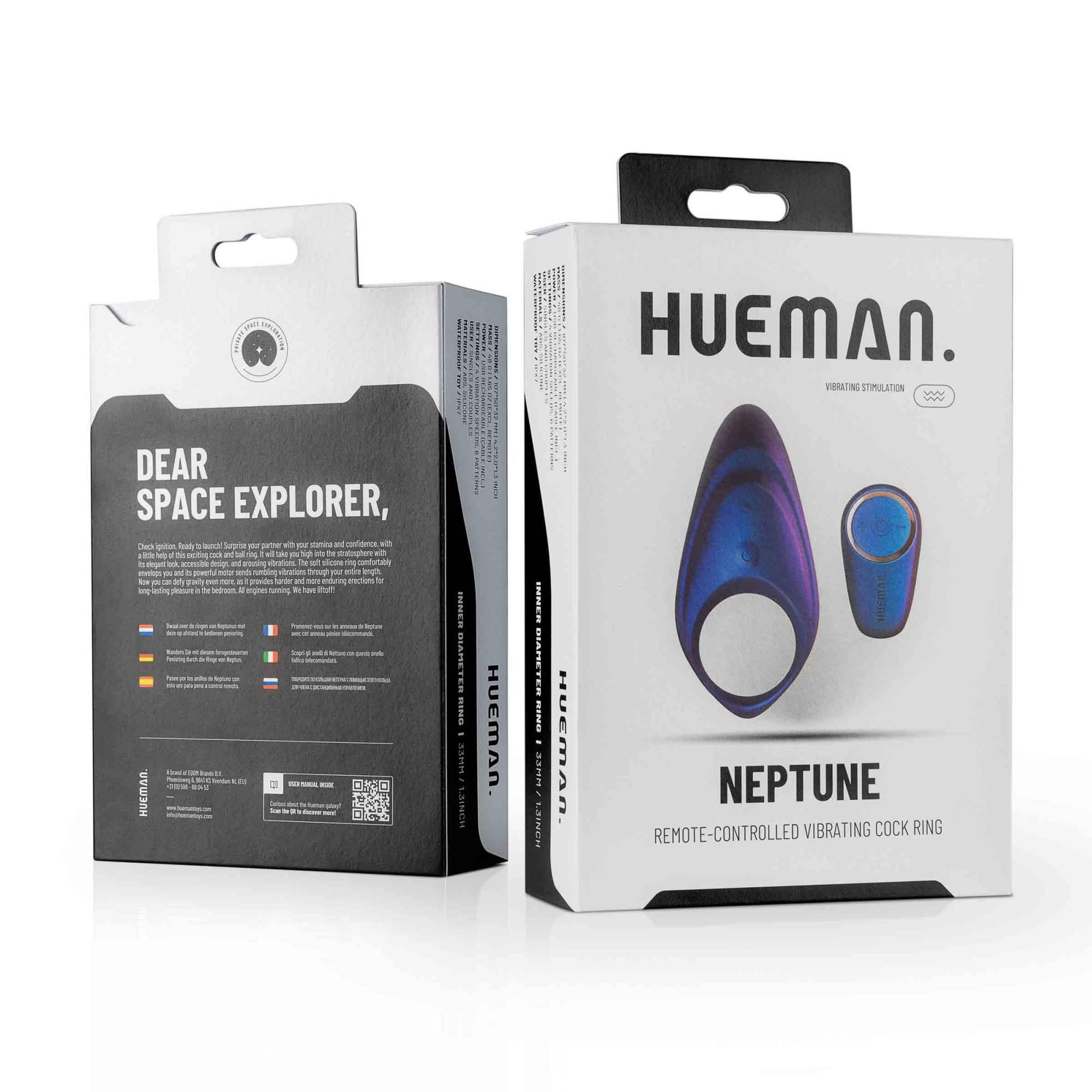 Виброкольцо Hueman Neptune Vibrating Cock Ring, 10,7 см (фиолетовый)