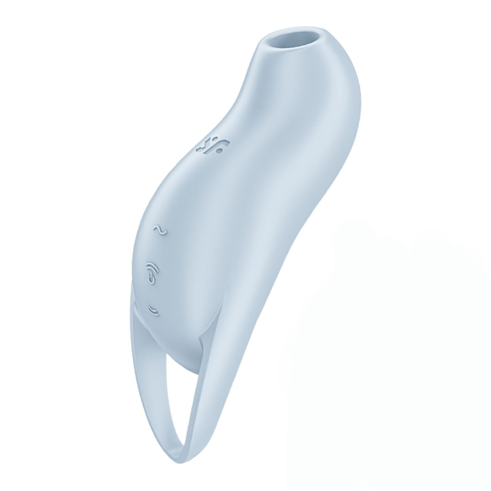 Вакуумный стимулятор клитора с вибрацией Satisfyer Pocket Pro 1 (голубой)