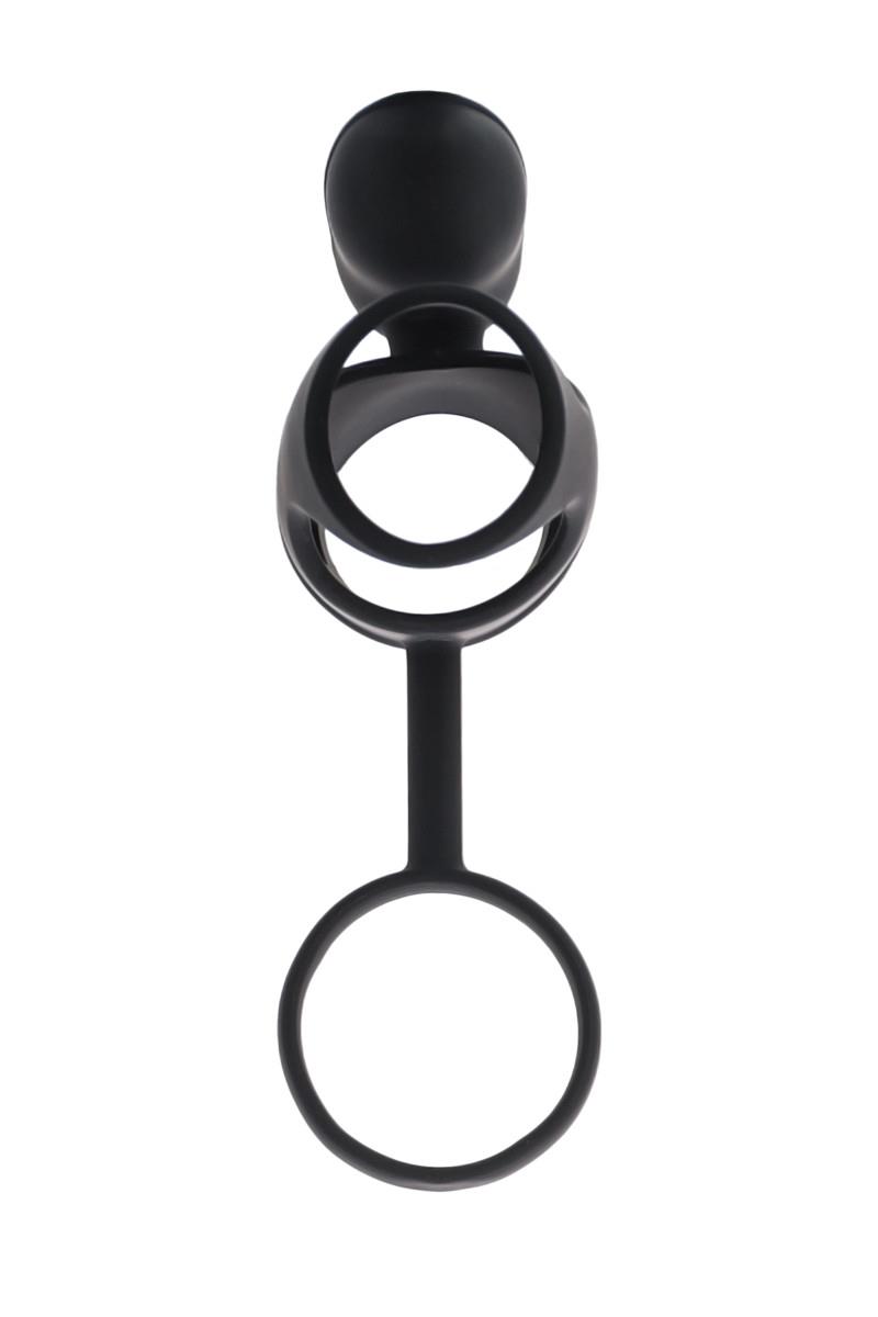 Віброкільце Toyfa Black & Red, 9 см (чорний)