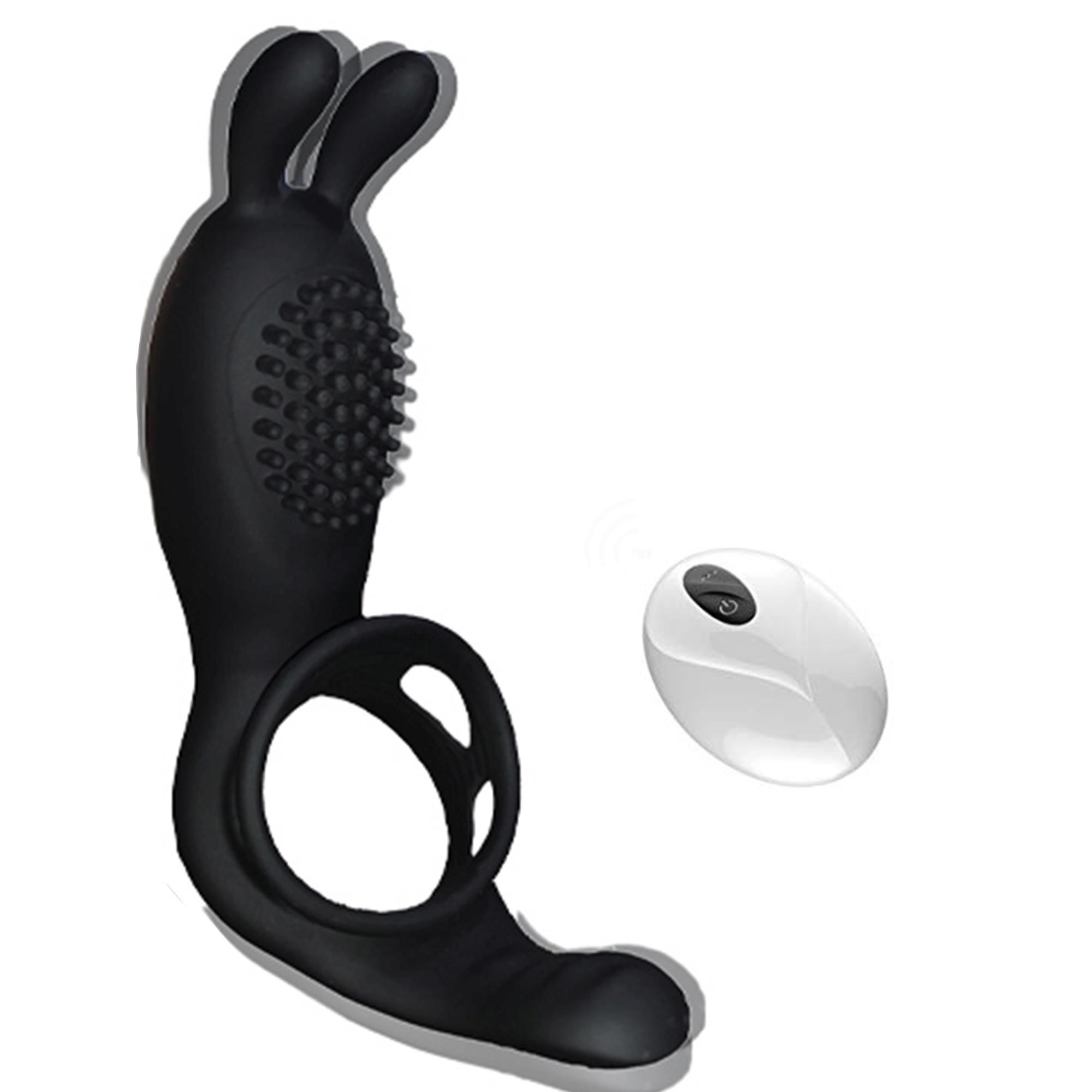 Эрекционное кольцо B - Series Cute Rabbit Vibration, 11.7 см (черный)