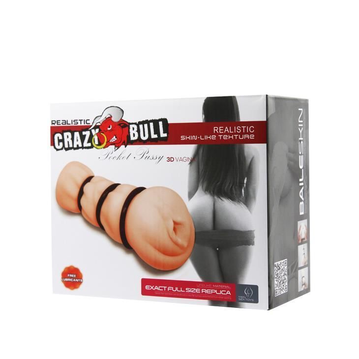 Masturbator Crazy Bull Pocket Pussy 3D (w kolorze cielistym)