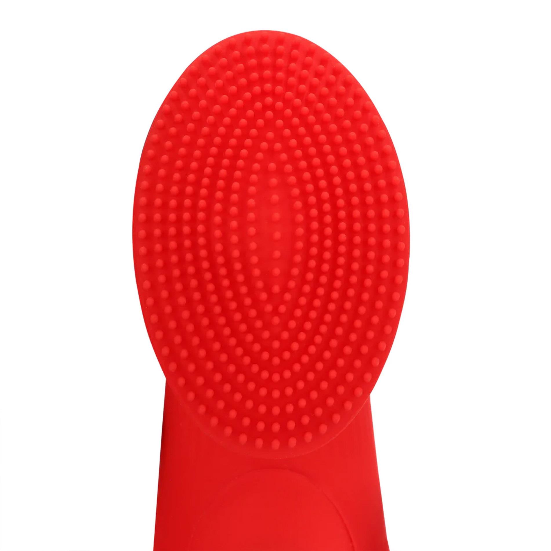Вибратор на палец Loveline Textured Finger, 11.7 см (красный)