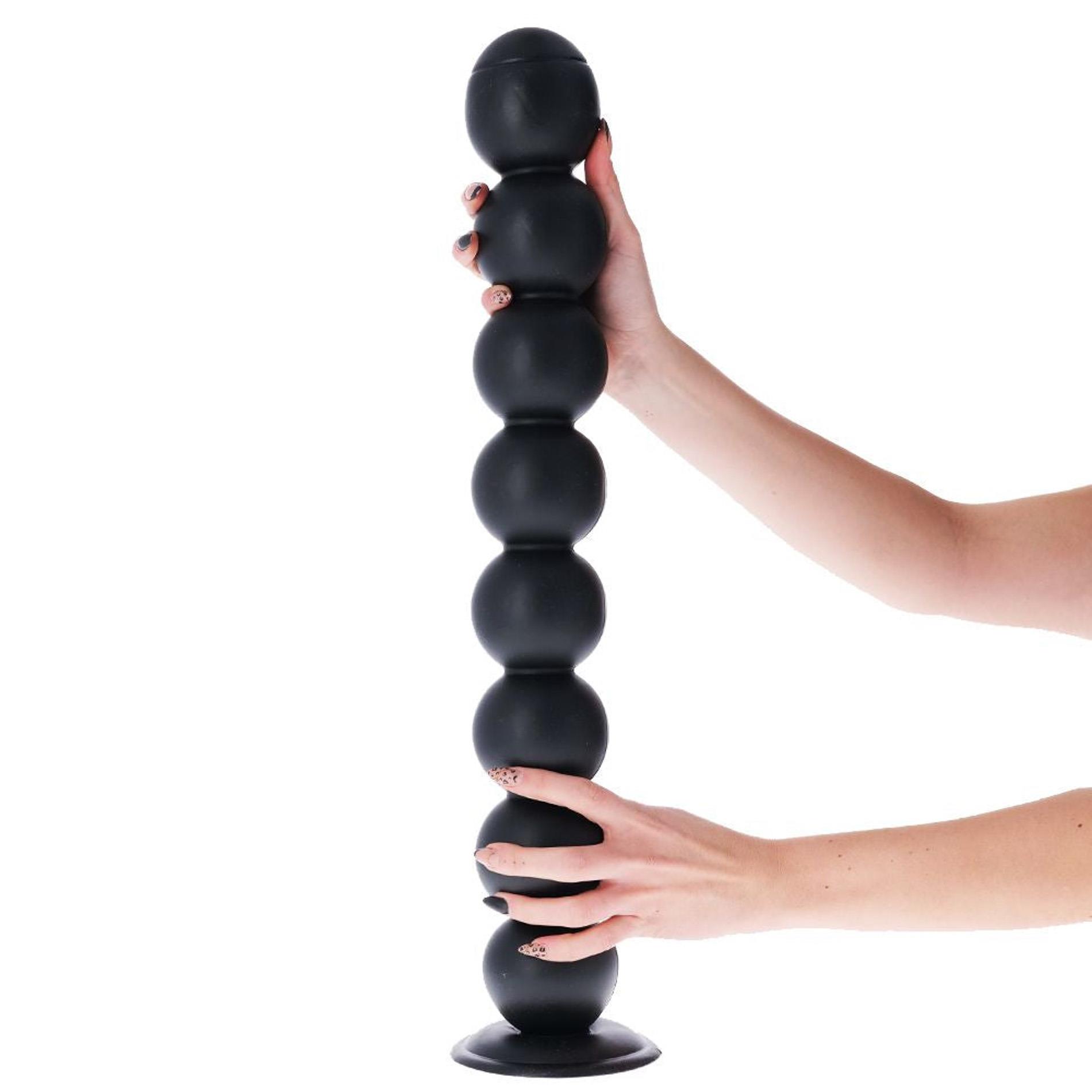 Korek analny do fistingu Toyz4lovers Trolltunga, 58 cm (czarny)