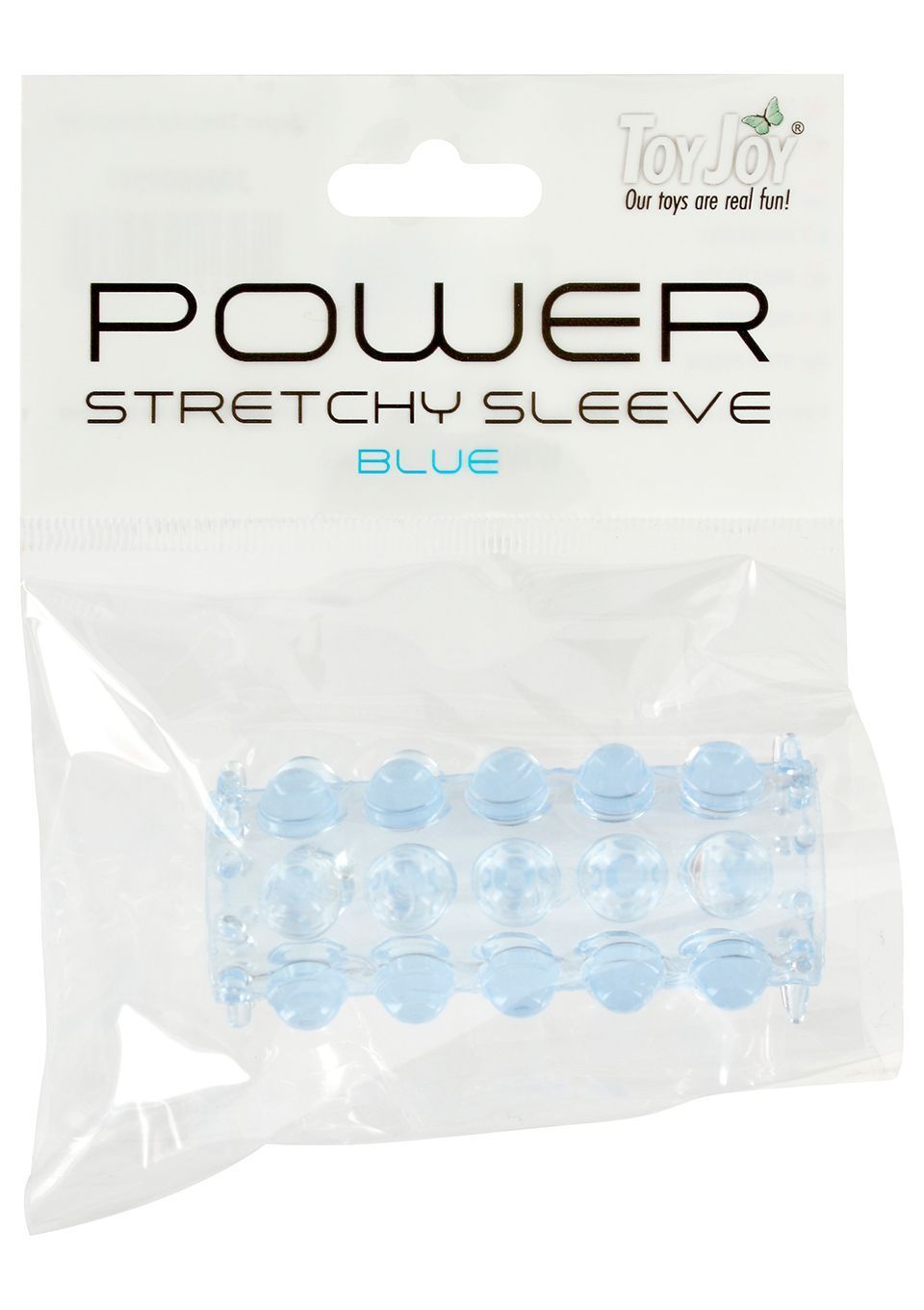 Насадка на пенис Toy Joy Power Stretchy Sleeve, 6,5 см (голубой)