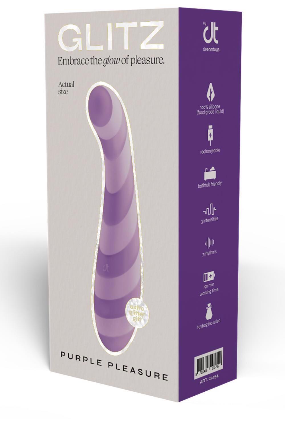 Вибратор Dreamtoys Purple Pleasure, 15.7 см (фиолетовый)