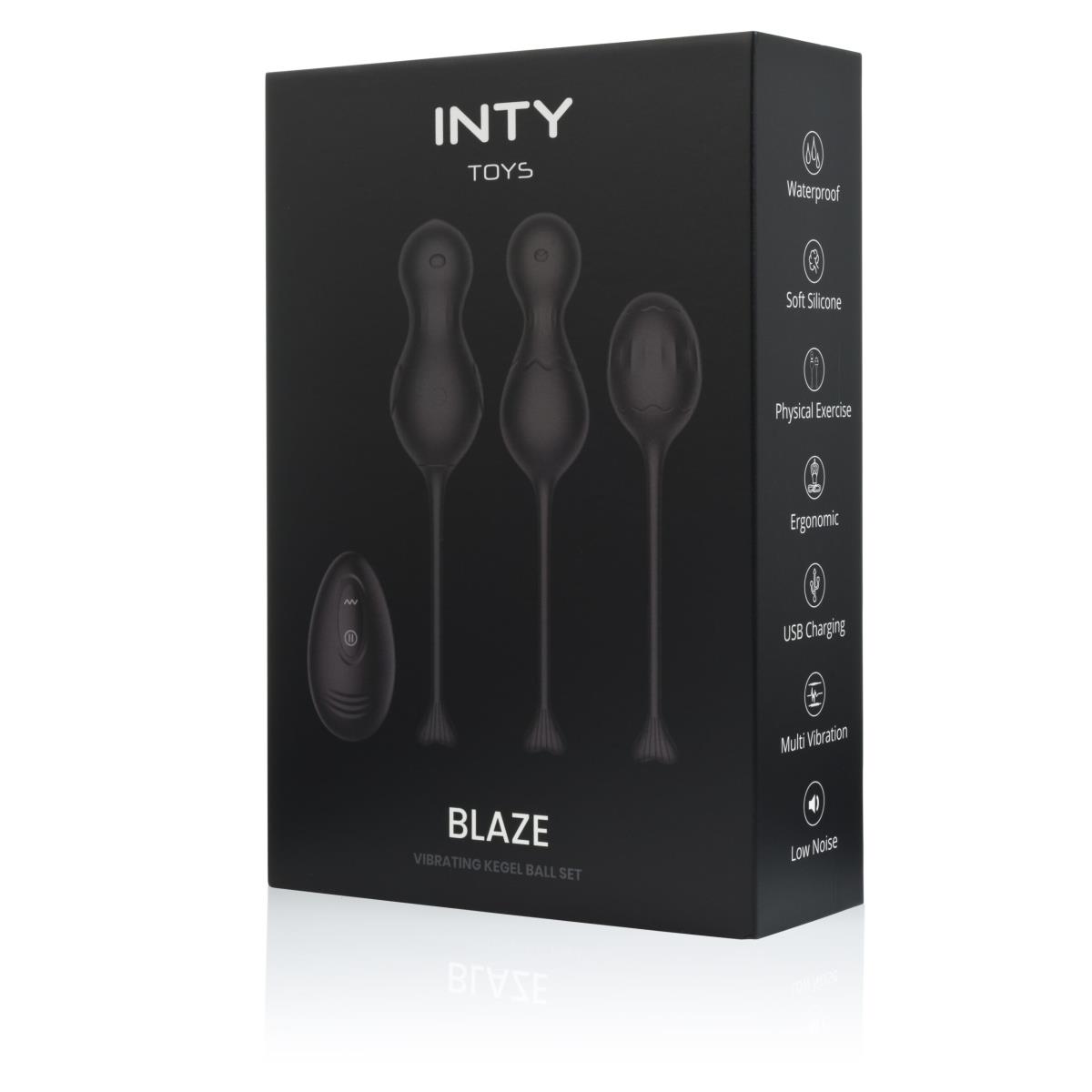 Набор вагинальных шариков INTY Toys Blaze, 3 шт (черный)