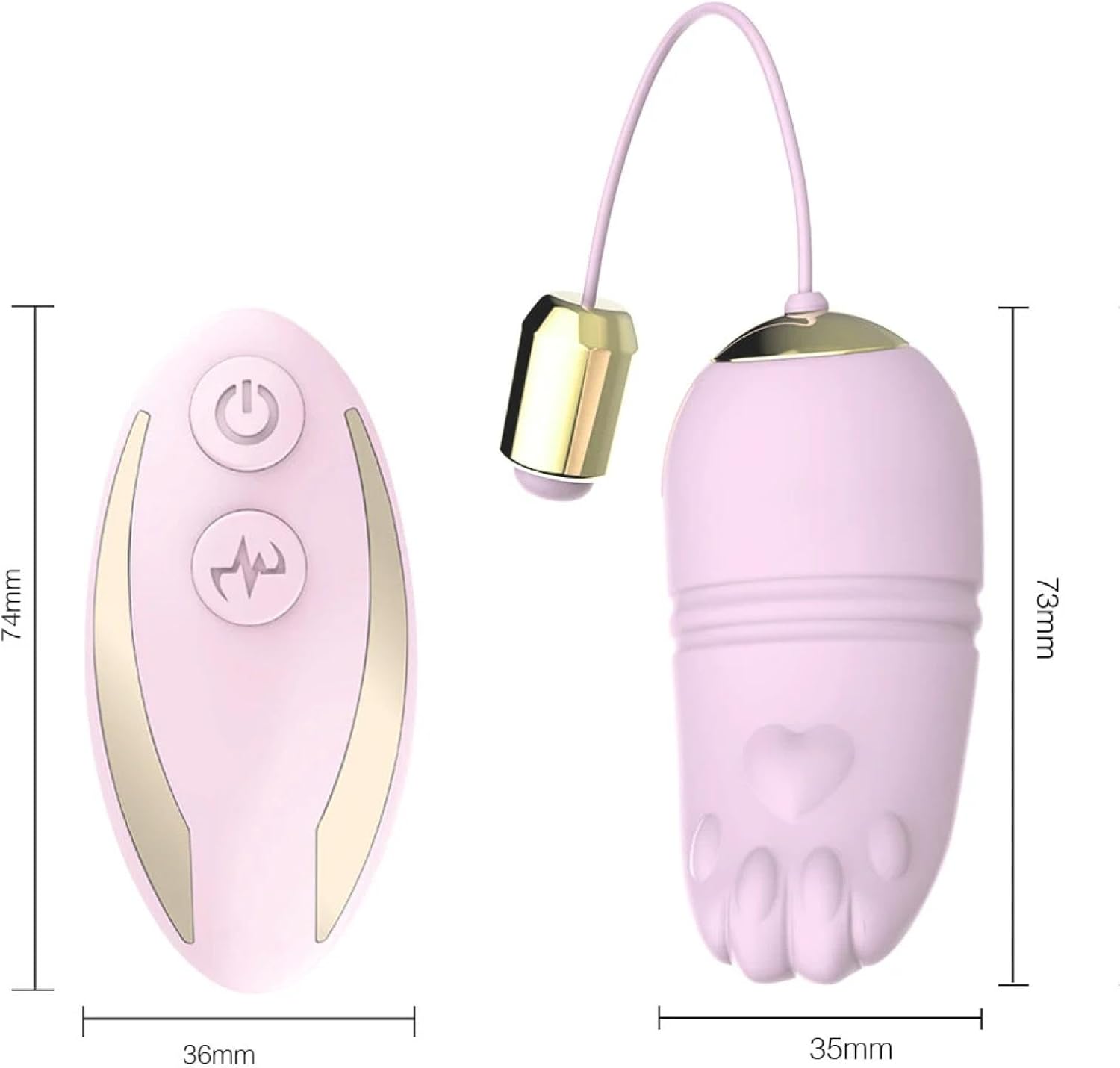 Wibrujące jajko B - seria Joy Kitty, 7,3 cm (jasnoróżowy)