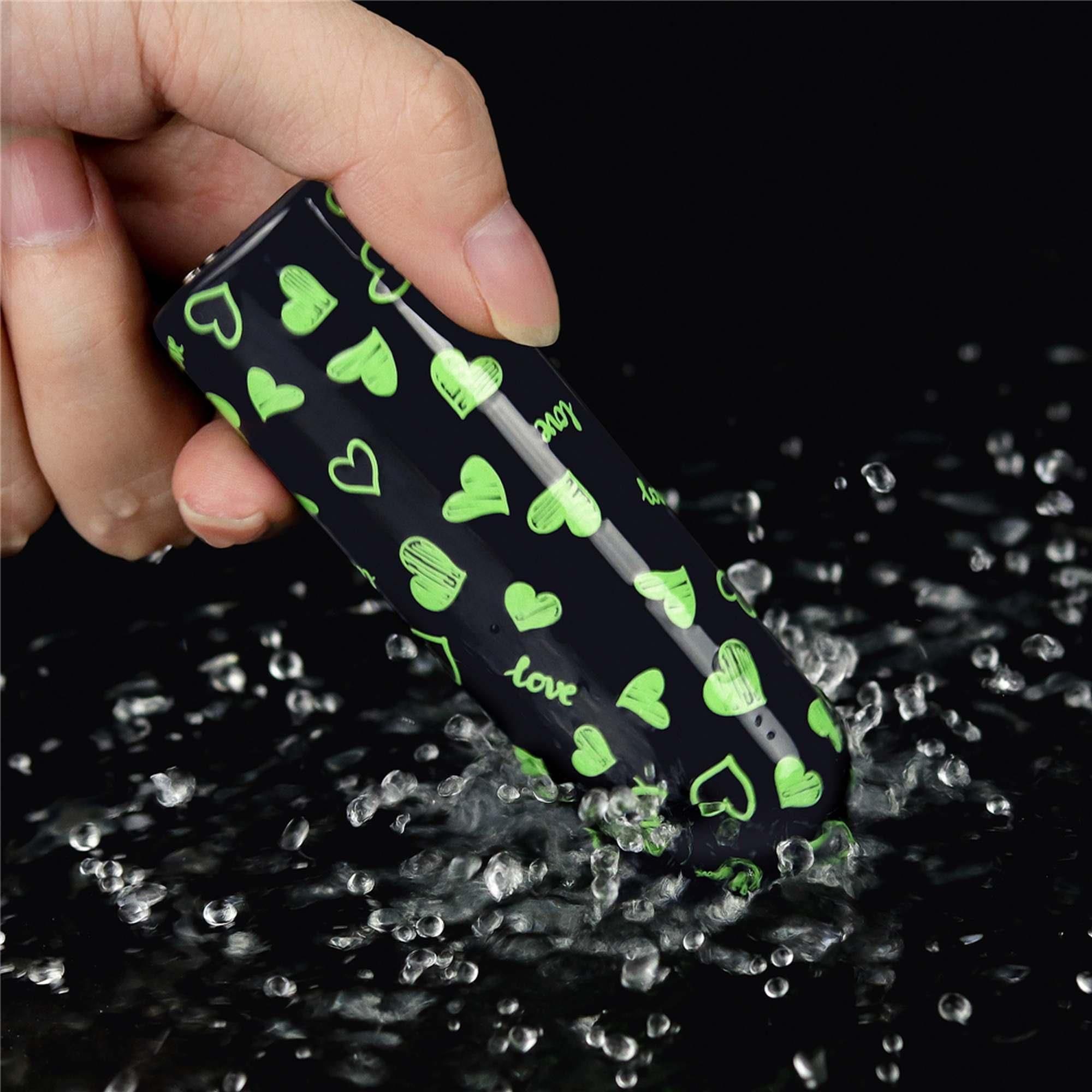 Wibrator łechtaczkowy LoveToy Heart Massager Glow In The Dark, 8,5 cm (czarny)