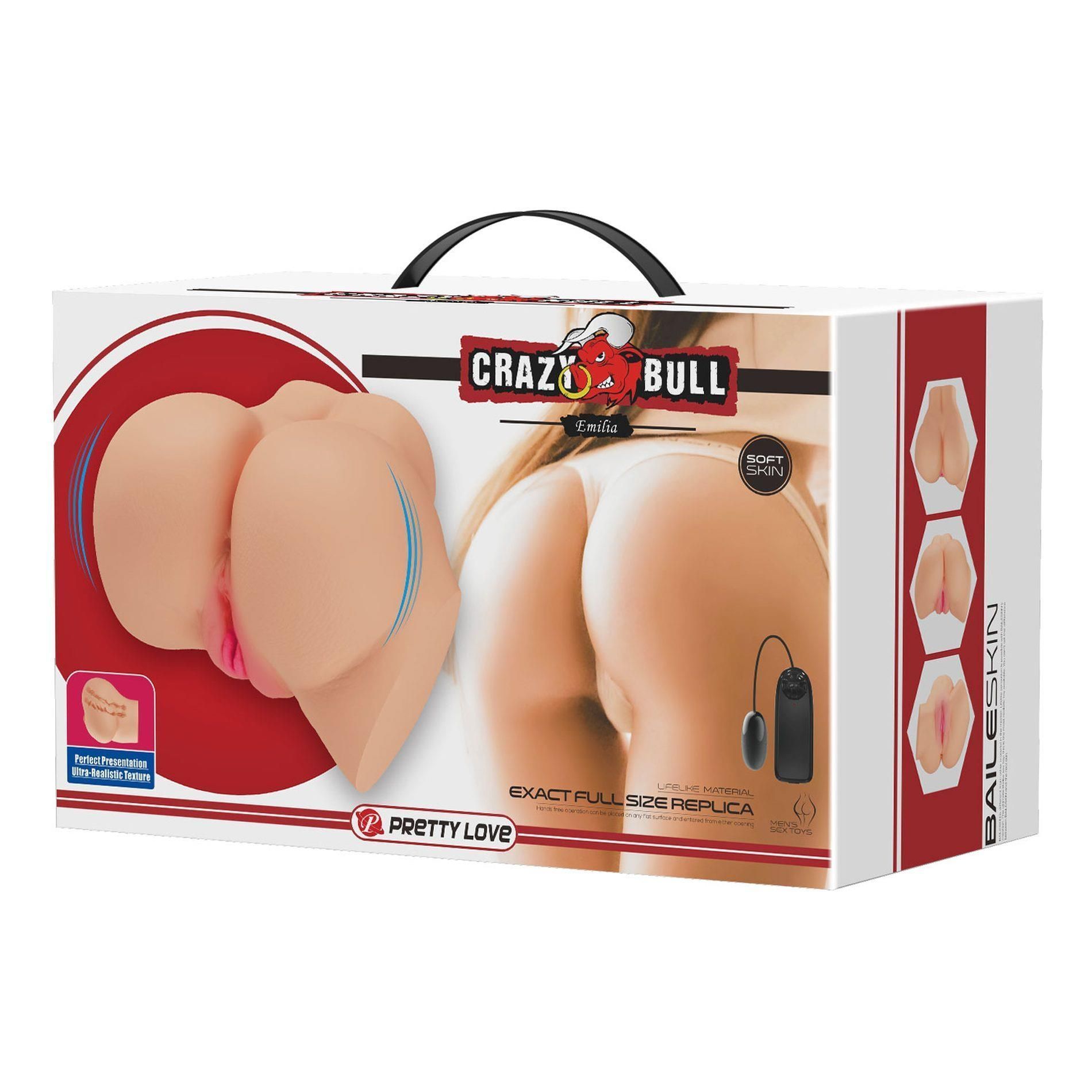 Мастурбатор с вибрацией Crazy Bull Emilia (телесный)