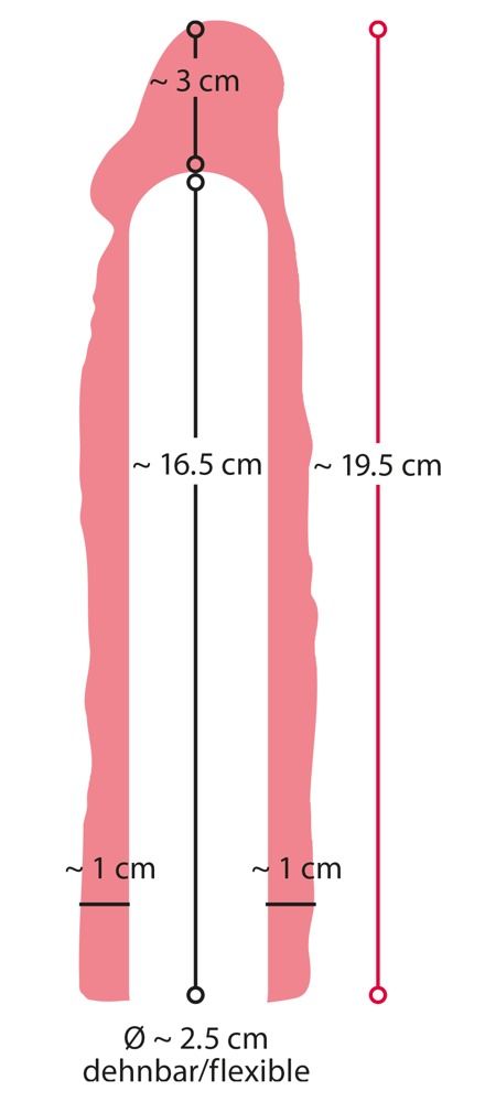 Насадка на пенис Nature Skin Extension Sleeve, 19,5 см (телесный)