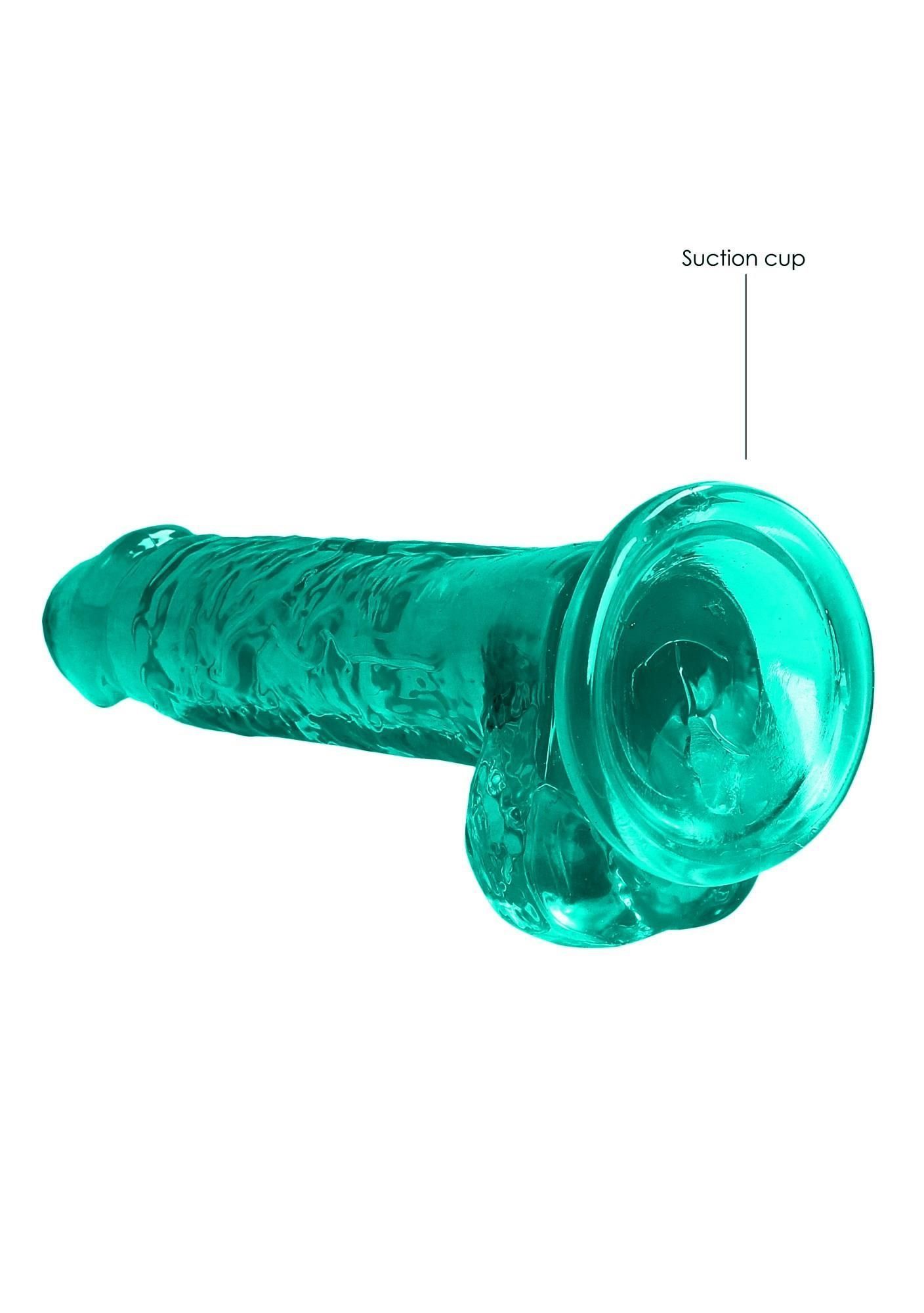 Dildo RealRock Realistic With Balls 7", 19 cm (zielony)