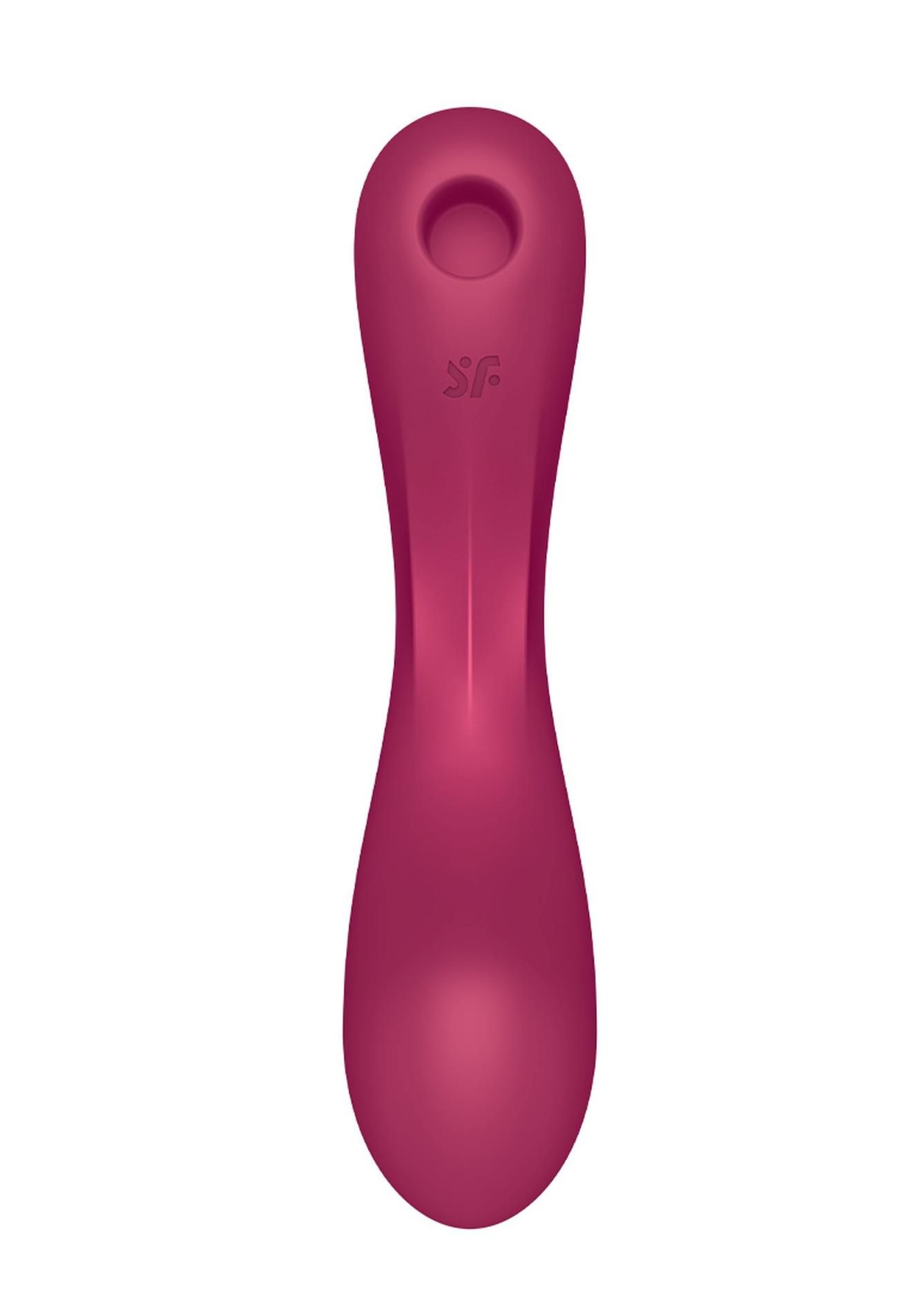 Вакуумний стимулятор клітора з вібрацією Satisfyer Curvy Trinity 1 (бордовий)