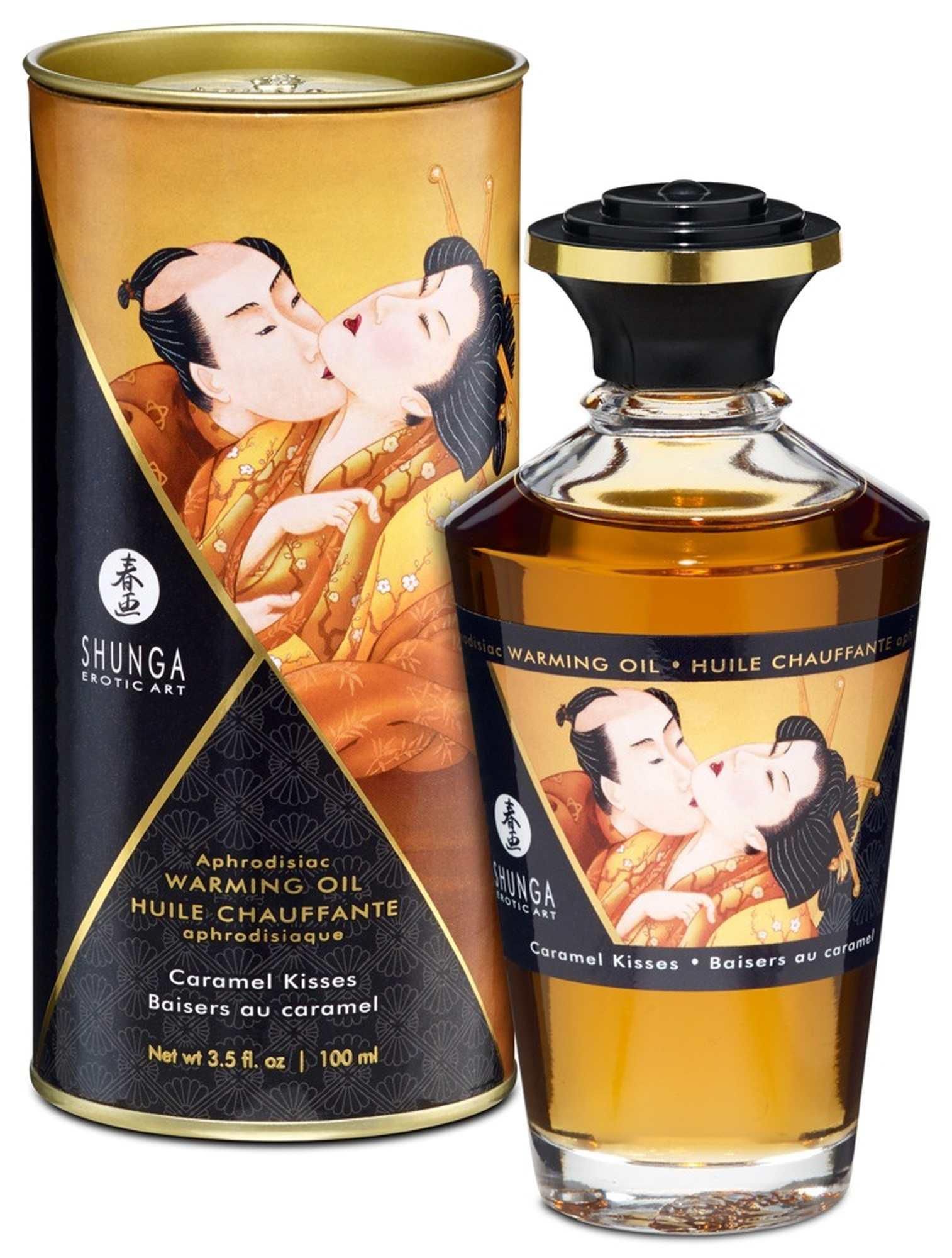Зігрівальна масажна олія Shunga Aphrodisiac карамель, 100 мл