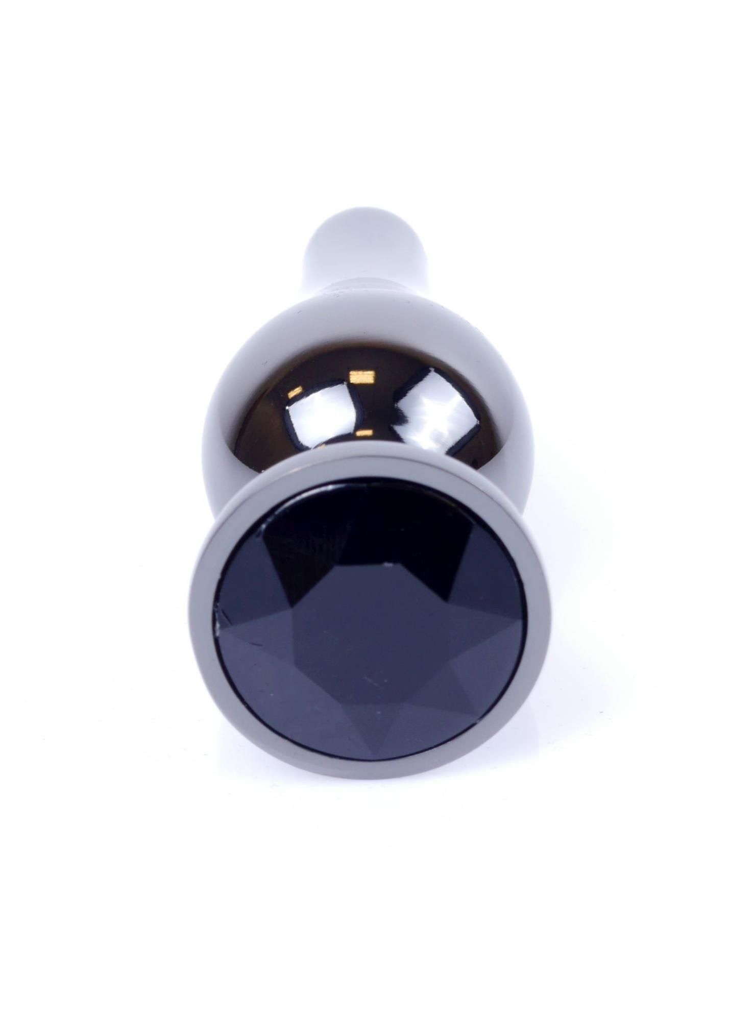 Анальна пробка MyLove Toys Jewellery Dark Silver Butt Plug, 9.5 см (чорний)