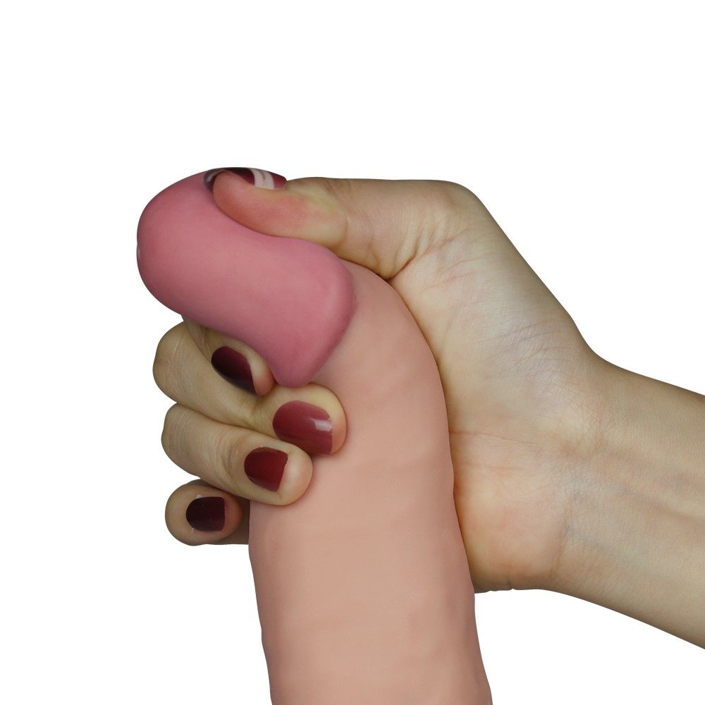 Реалістичний вібратор LoveToy The Ultra Soft Dude, 20 см (тілесний)