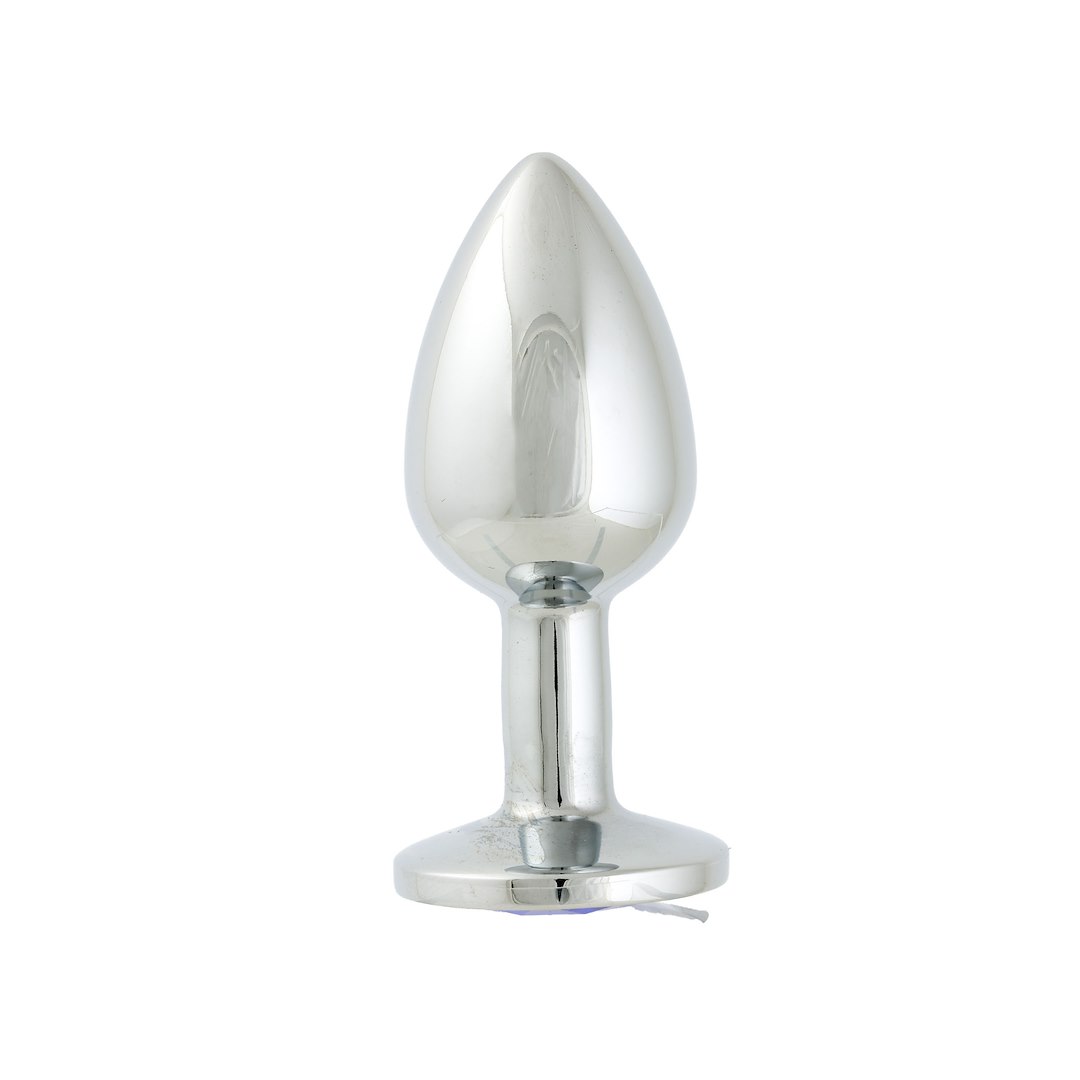Korek analny z kryształem Simply Pleasure S, 7 cm (niebieski)