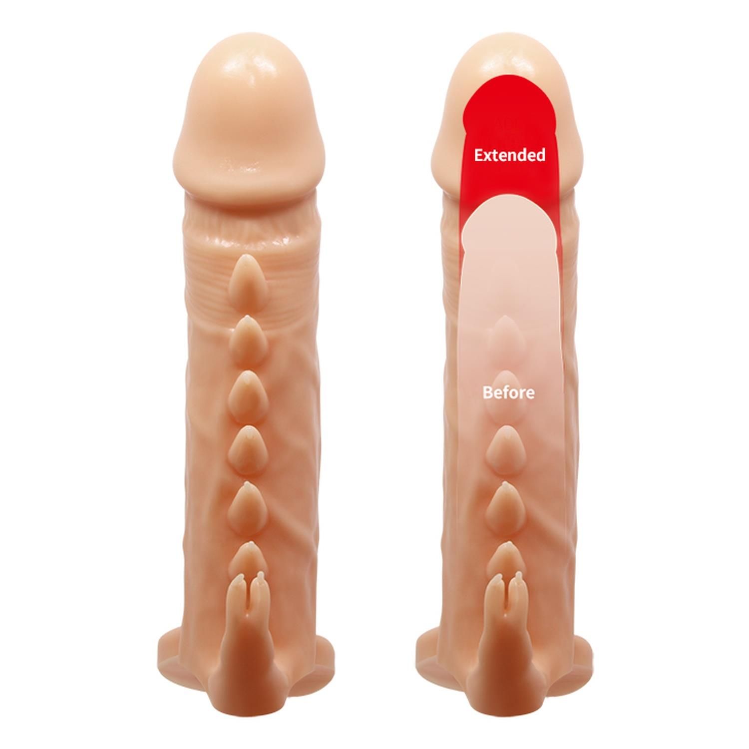 Насадка на пенис LyBaile Penis Sleeve Emmitt,16 см (телесный)