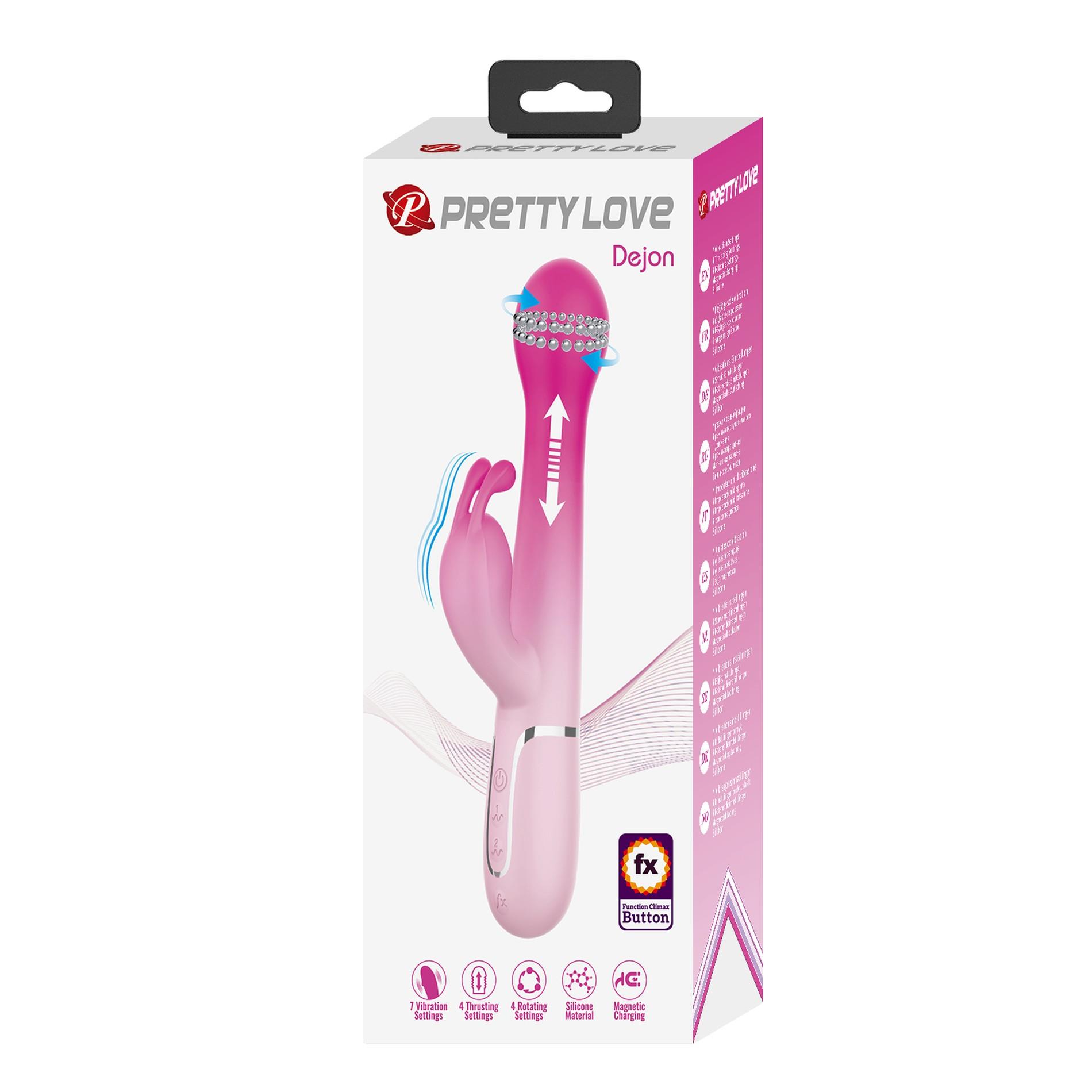 Вибратор- кролик Pretty Love Dejon Twinkled Tenderness, 22,6 см (розовый)