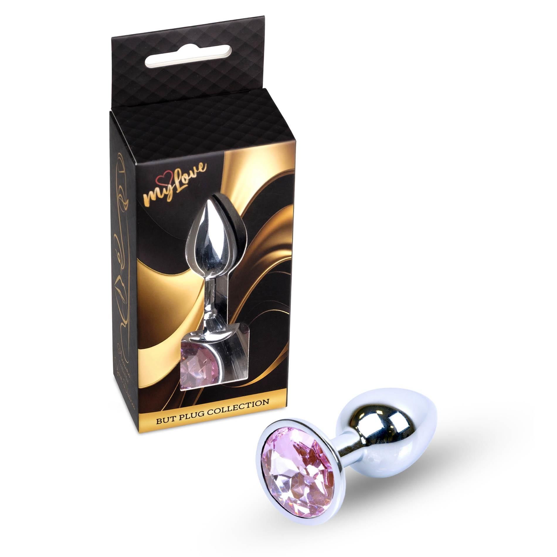 Korek analny MyLove Toys Jewelry Silver Plug, 7 cm (jasnoróżowy)