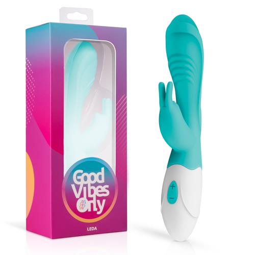 Вибратор-кролик Good Vibes Only Leda, 20 см (бирюзовый)