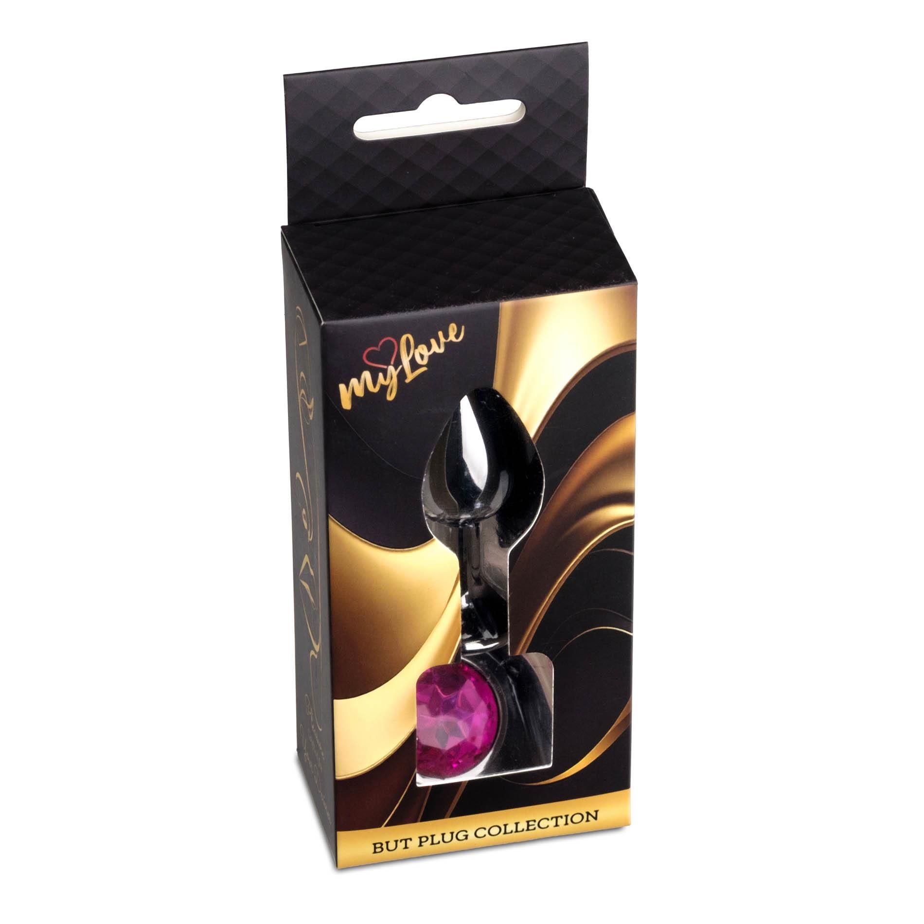 Korek analny MyLove Toys Jewelry Dark Silver Plug, 7 cm (różowy)