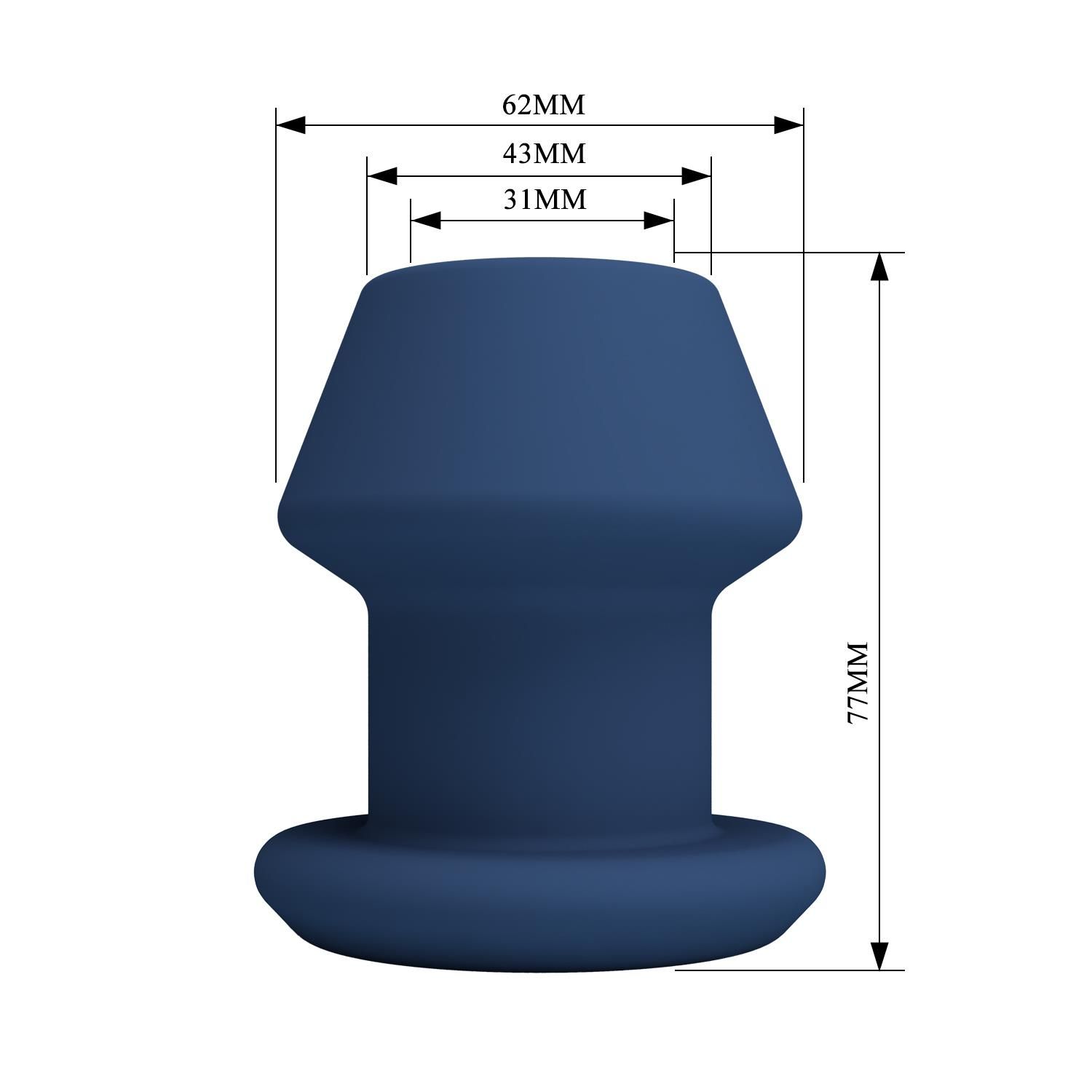 Анальный тоннель Mr. Play Jack S, 7,7 см (синий)