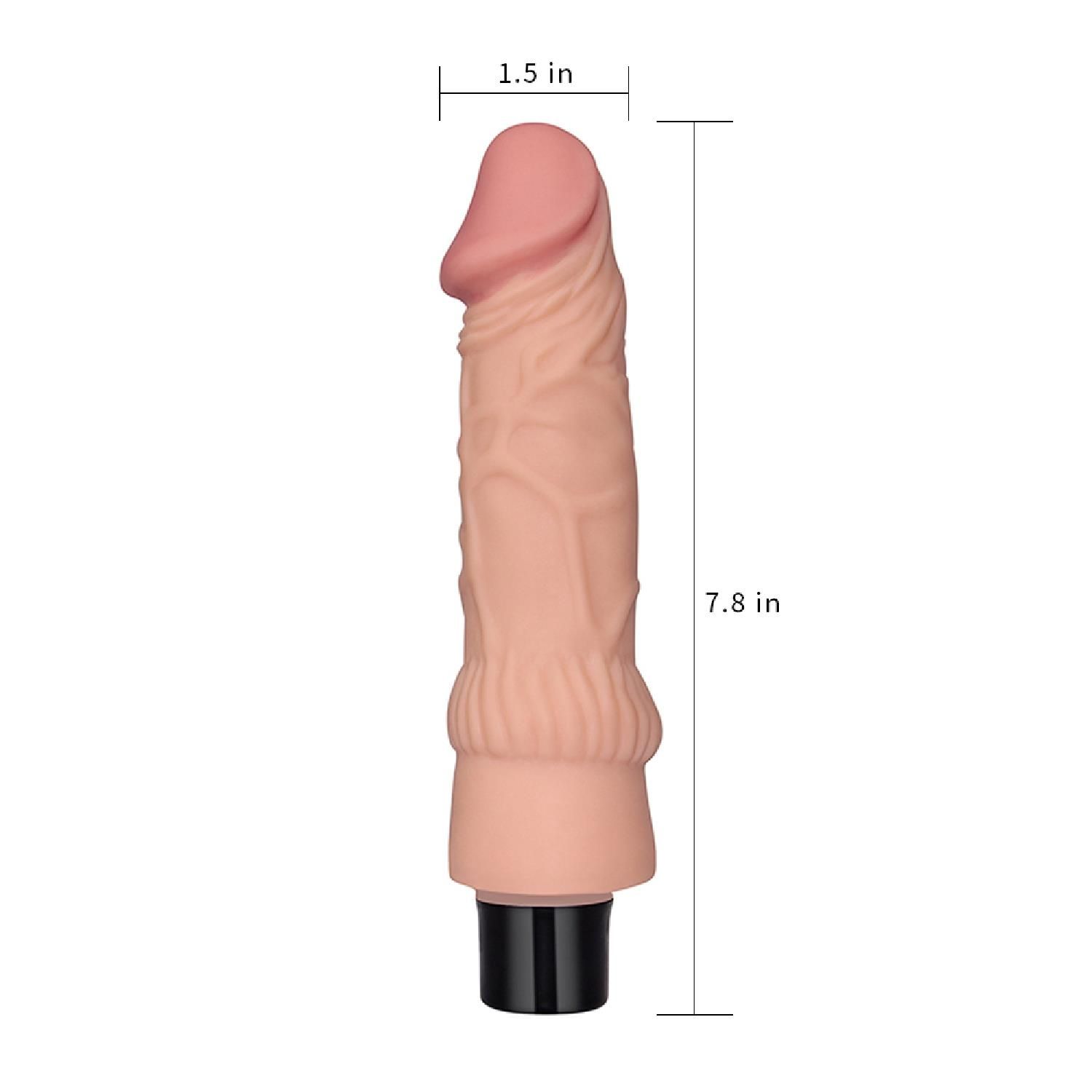 Реалистичный вибратор LoveToy Real Softee, 19,3 см (телесный)