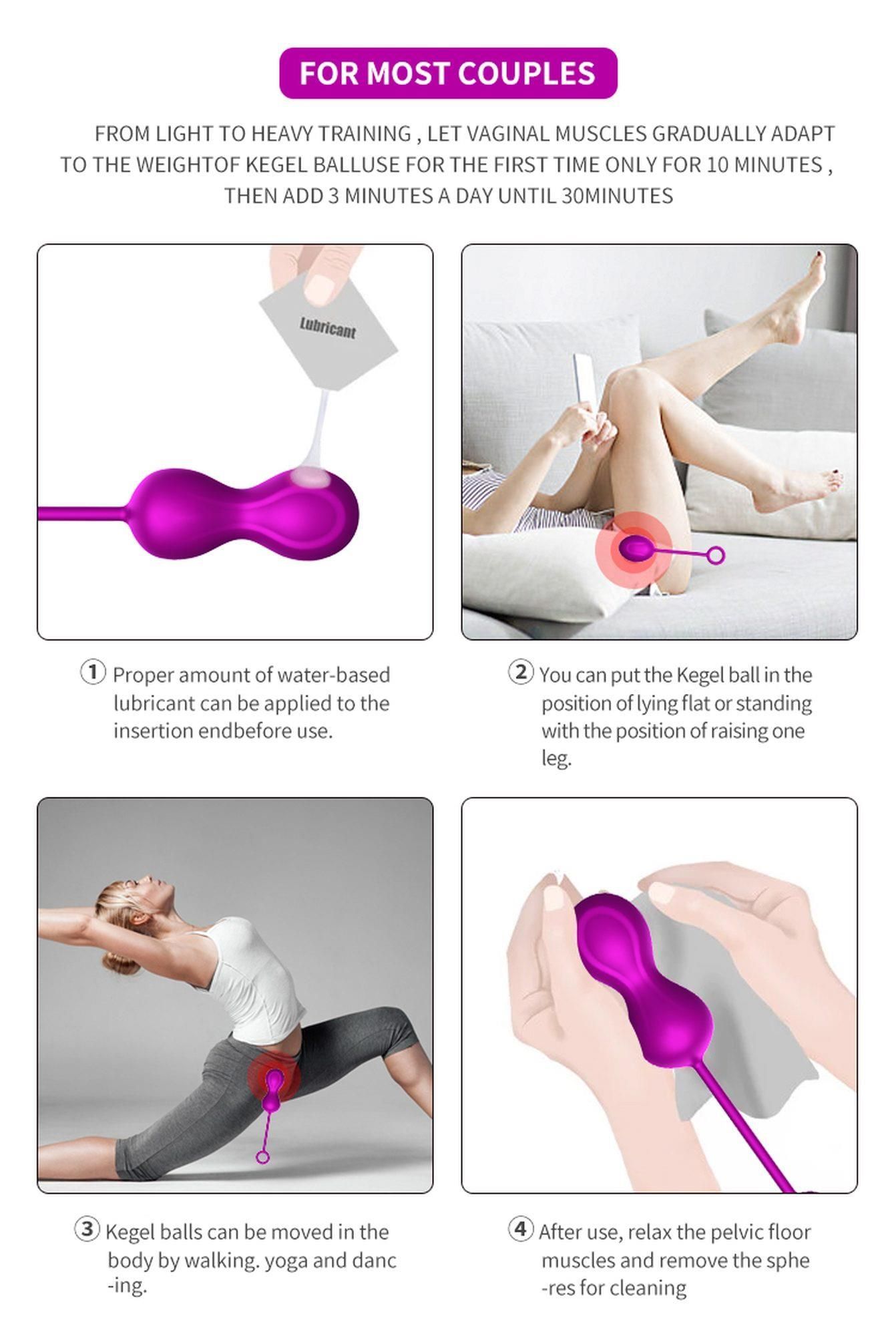 Набор вагинальных шариков Foxshow Kegel Balls Set, 3 шт (фиолетовый)