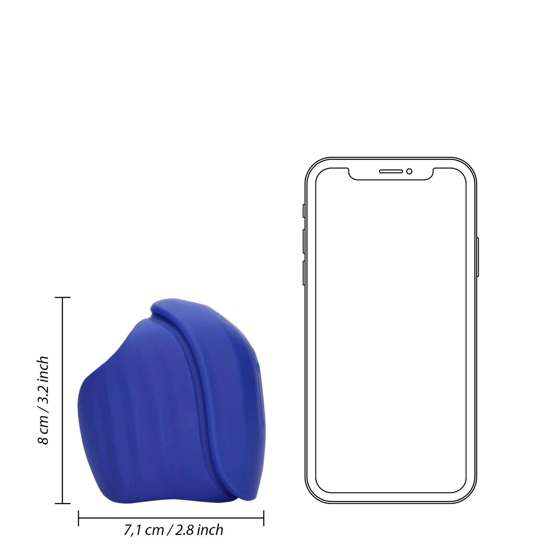Мастурбатор с вибрацией Loveline Vibrating And Pulse Wave Stroker (синий)
