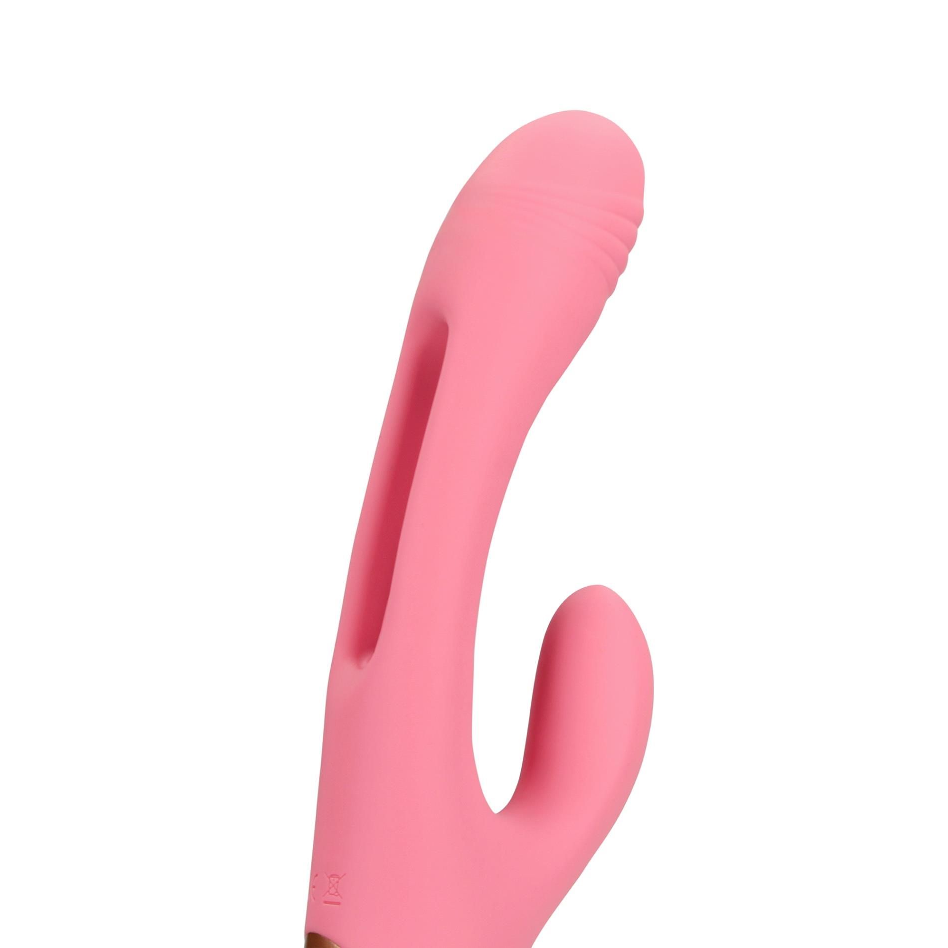 Вибратор-кролик Loveline G-spot Fluttering, 24.8 см (розовый)