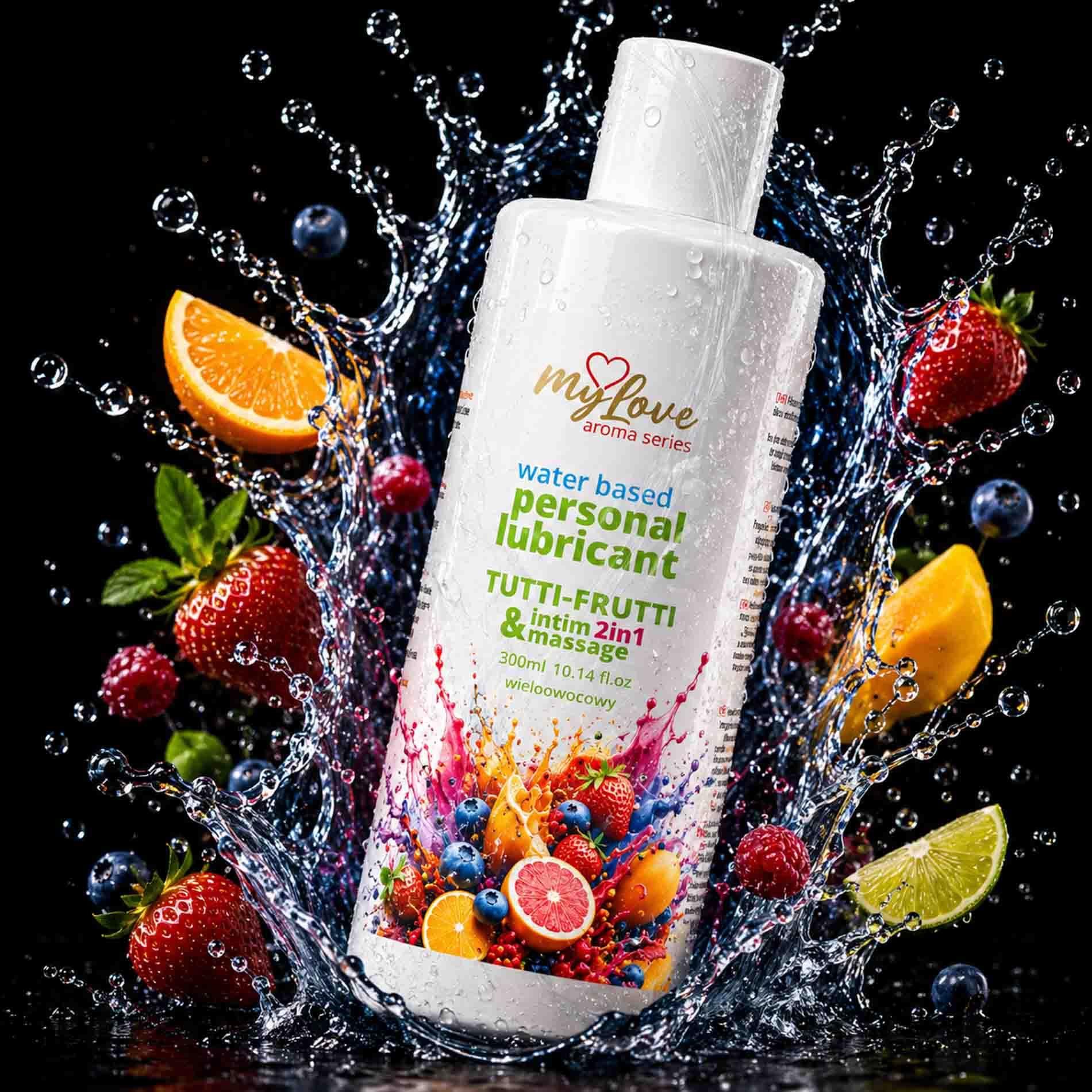 Лубрикант MyLove Aroma Series Intim&Massage 2in1 Tutti-Frutti, 300 мл