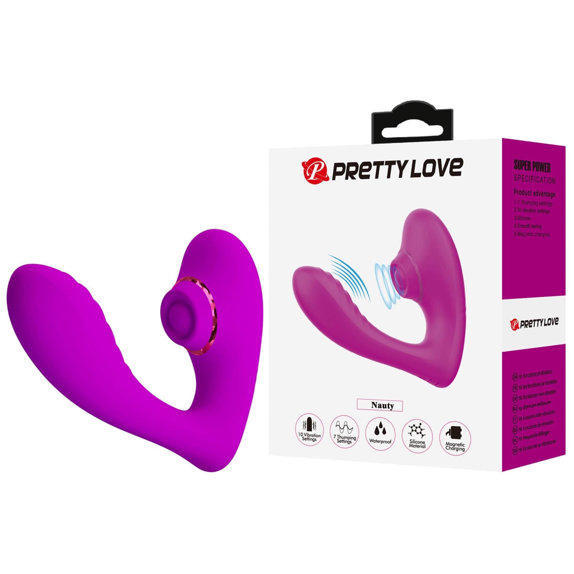 Wibromasażer Pretty Love Naty Clitoral, 14 cm (różowy)