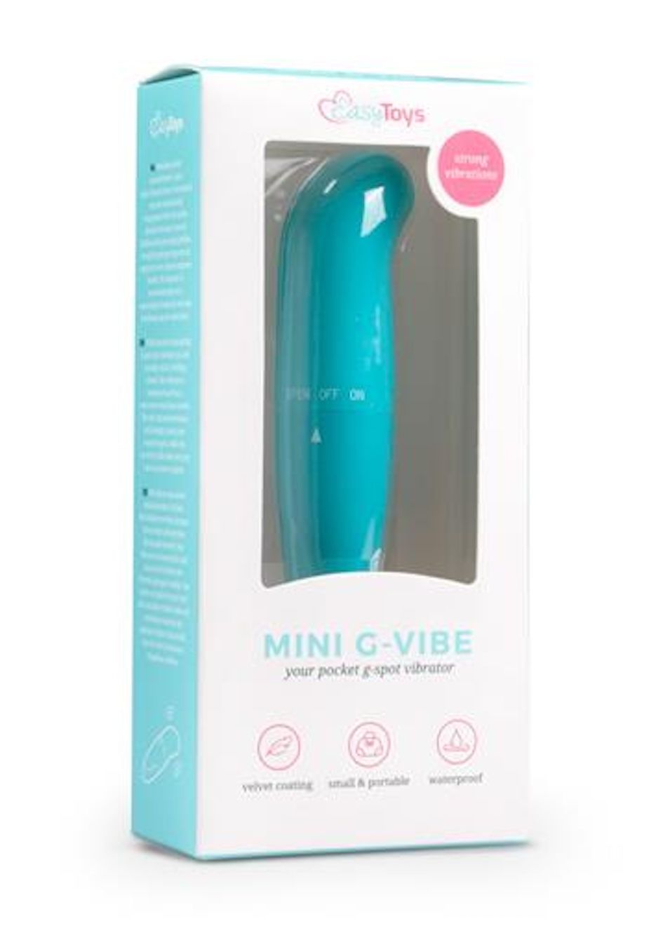 Мини-вибратор EasyToys G-Spot, 12 см (бирюзовый)