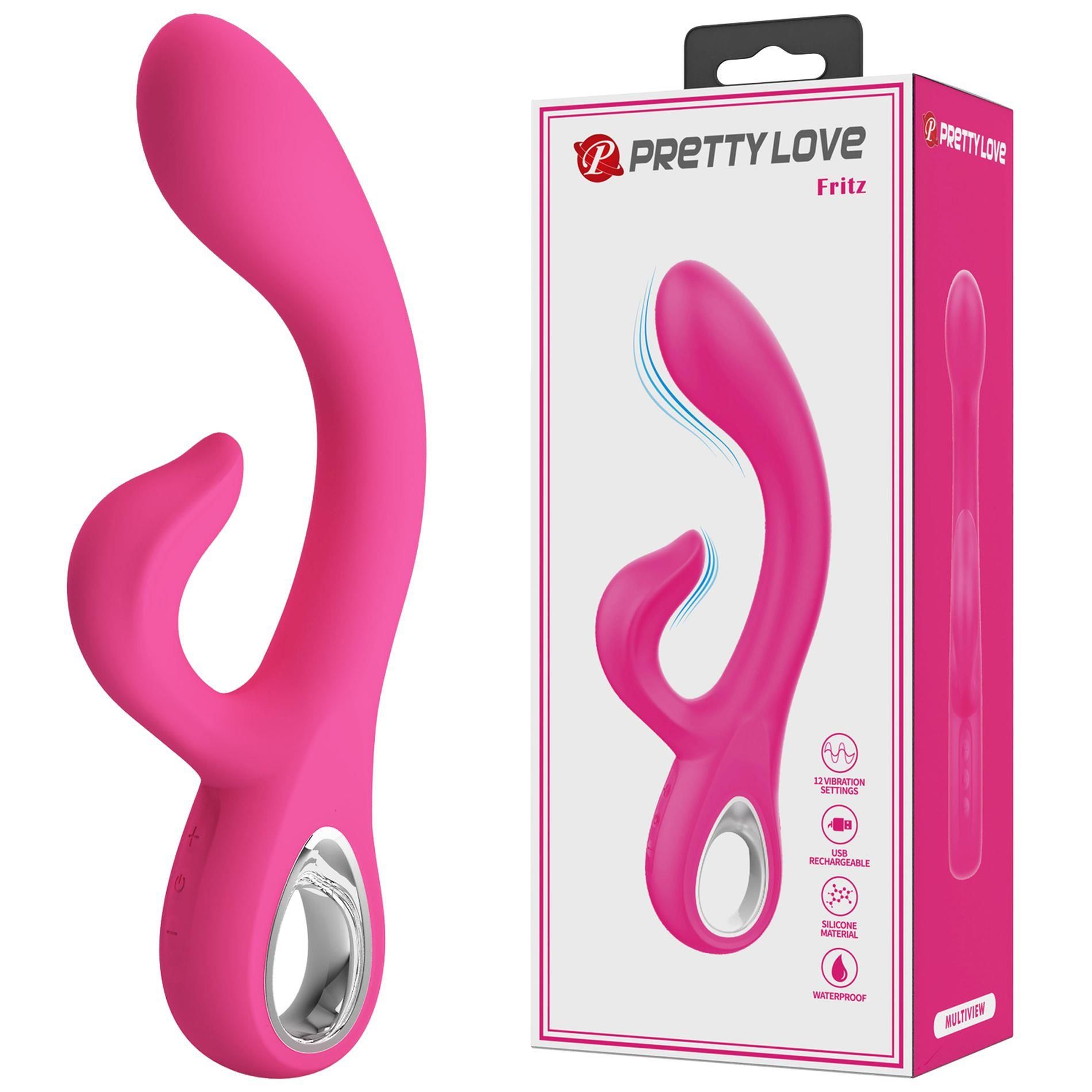 Вибратор-кролик Pretty Love Fritz, 19,8 см (розовый)