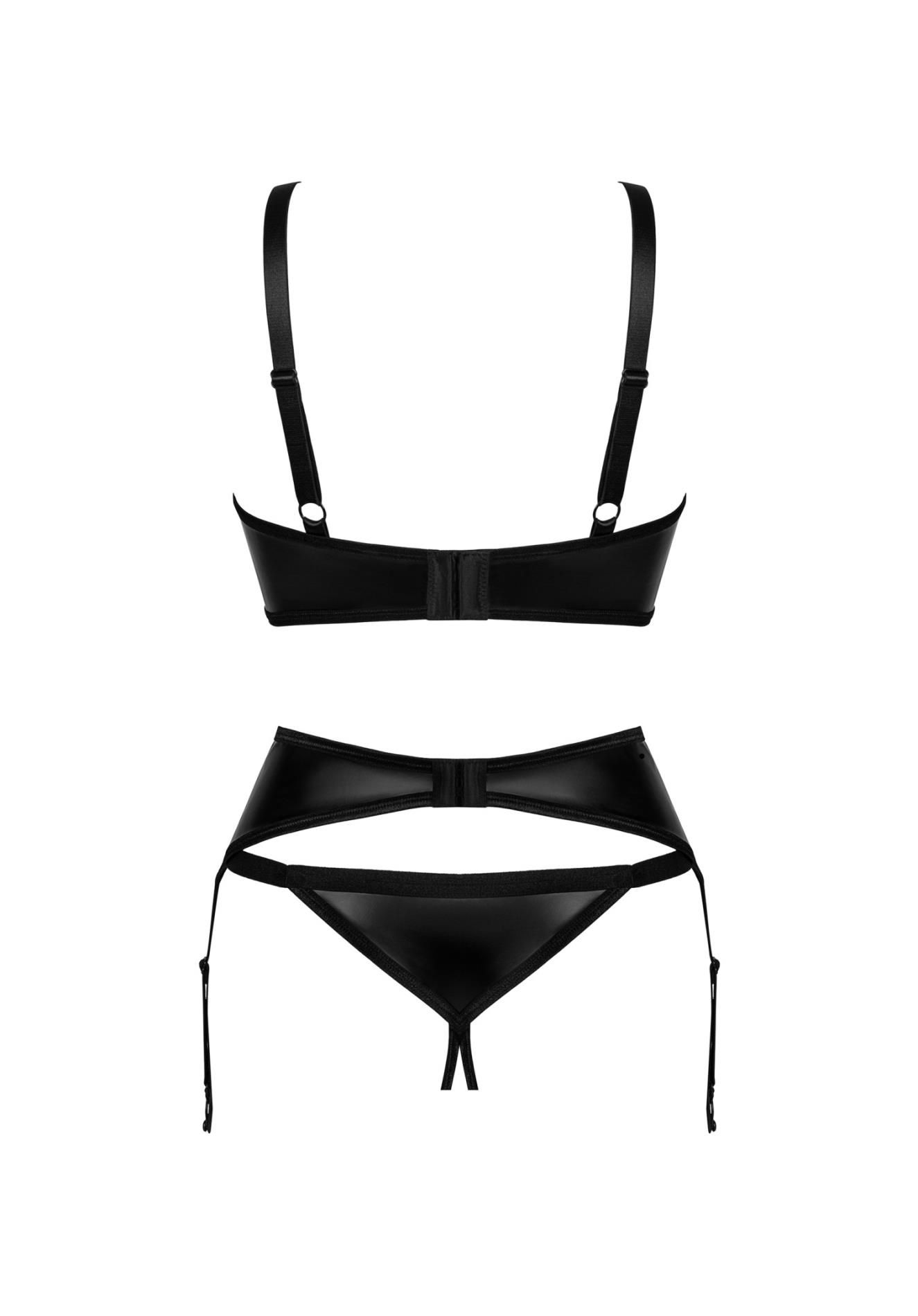 Комплект белья Obsessive Armares otwarty, M/L (черный)