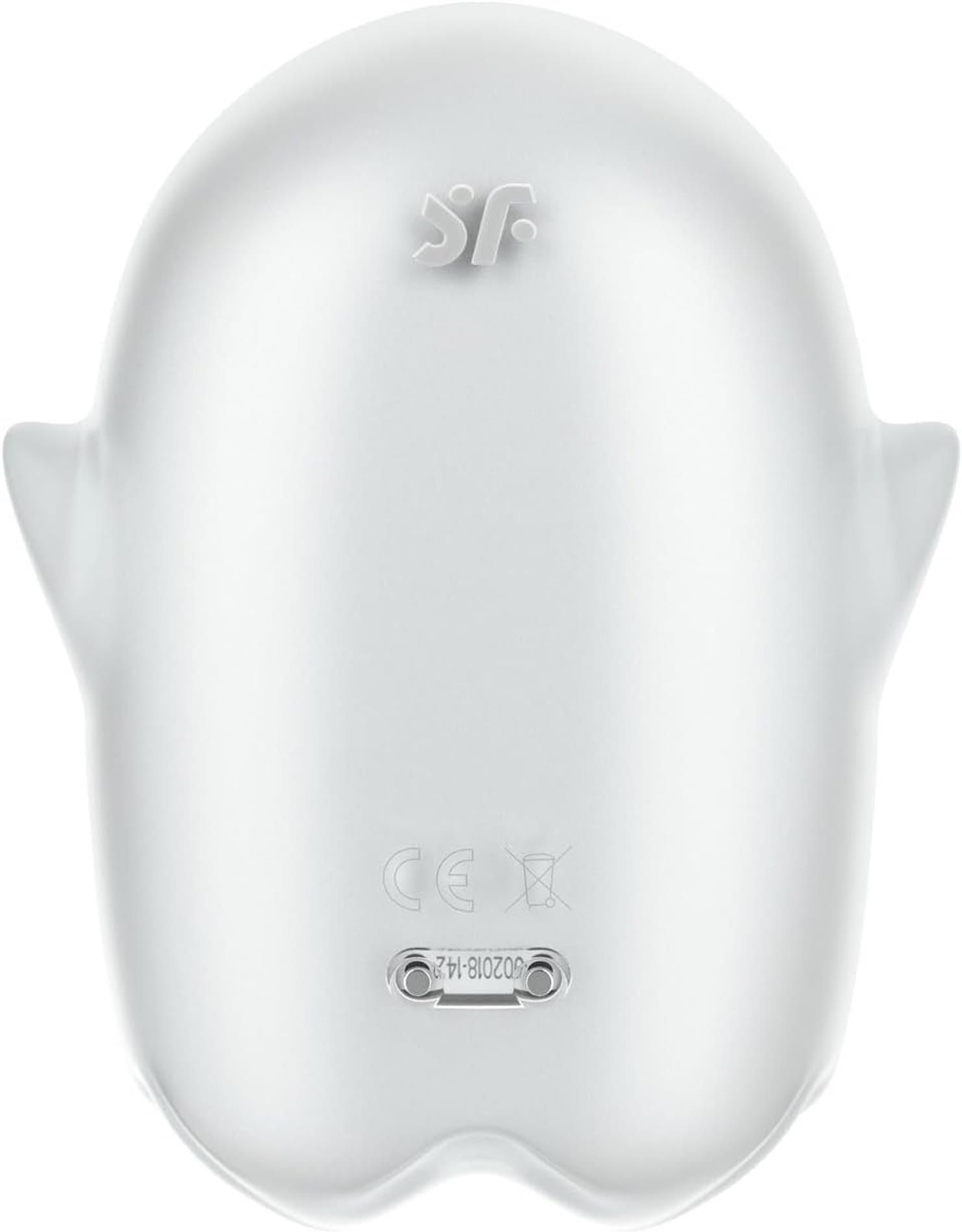 Вакуумний кліторальний стимулятор з вібрацією Satisfyer Glowing Ghost (білий)