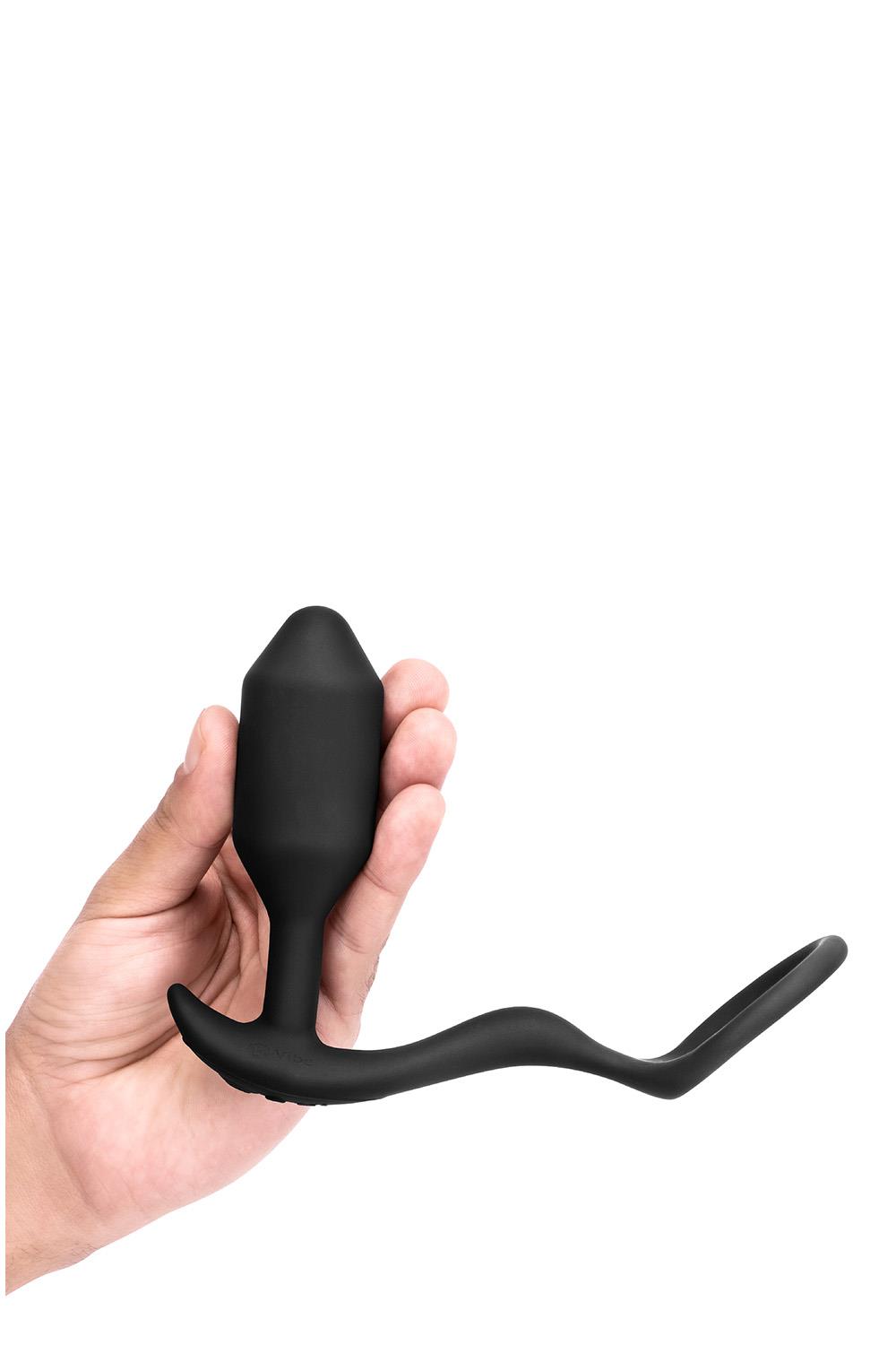 Korek analny B-Vibe Snug Tug M, 10,7 cm (czarny)
