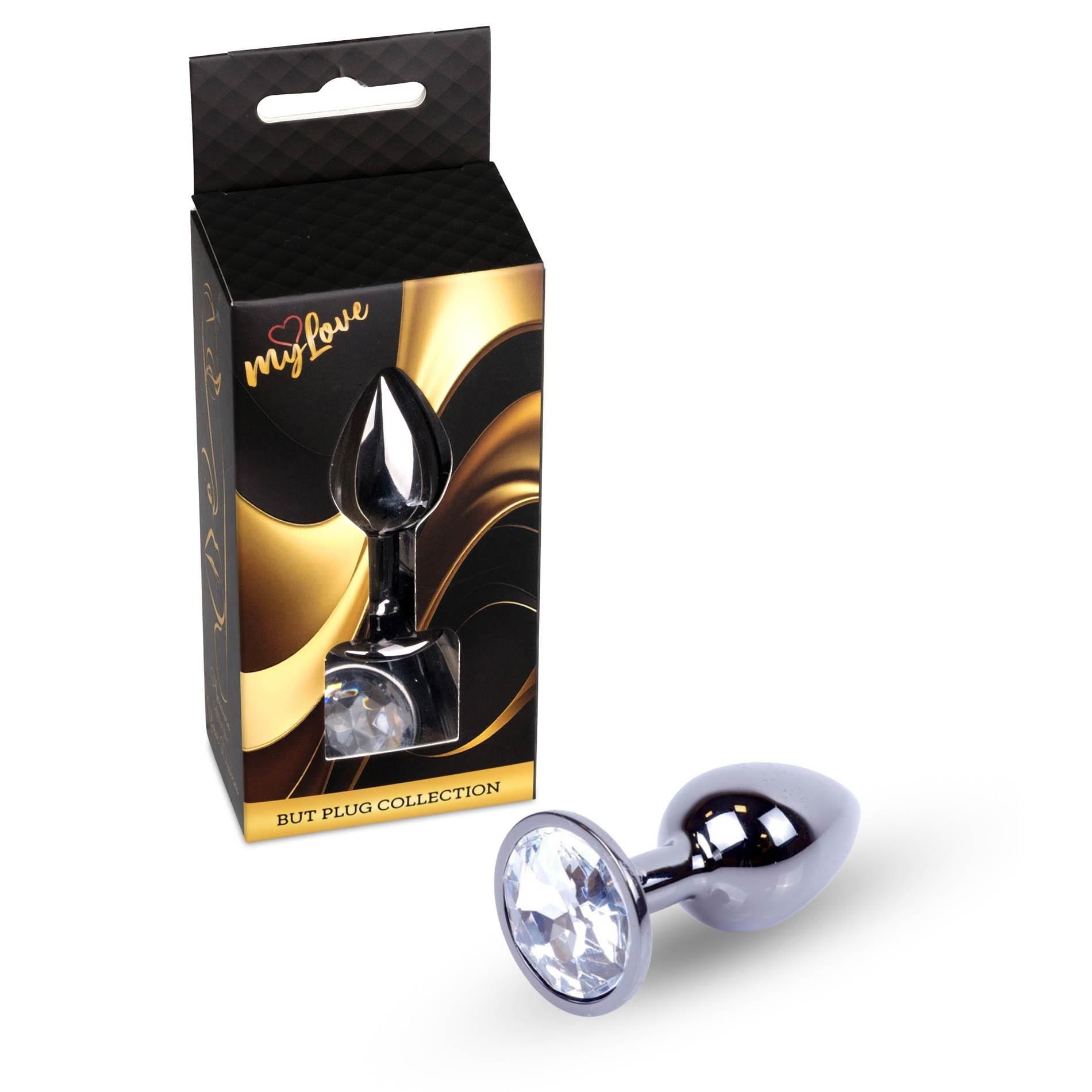 Korek analny MyLove Toys Jewelry Dark Silver Plug, 7 cm (przezroczysty)