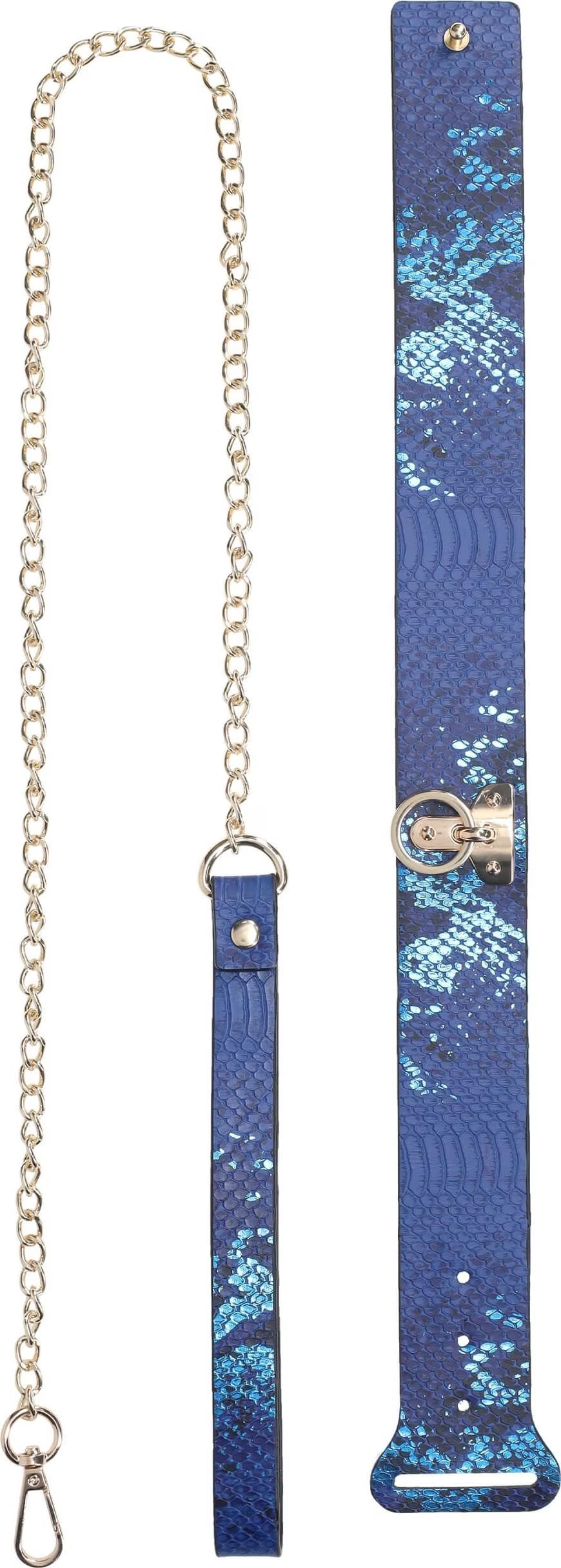 Obroża ze smyczą Ouch! Florence Collection Collar With Leash (niebieska)