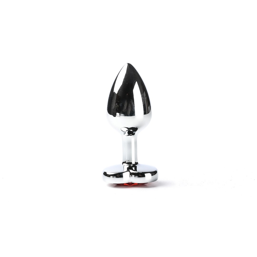Korek Analny z kryształem Simply Pleasure S, 7 cm (czerwony)