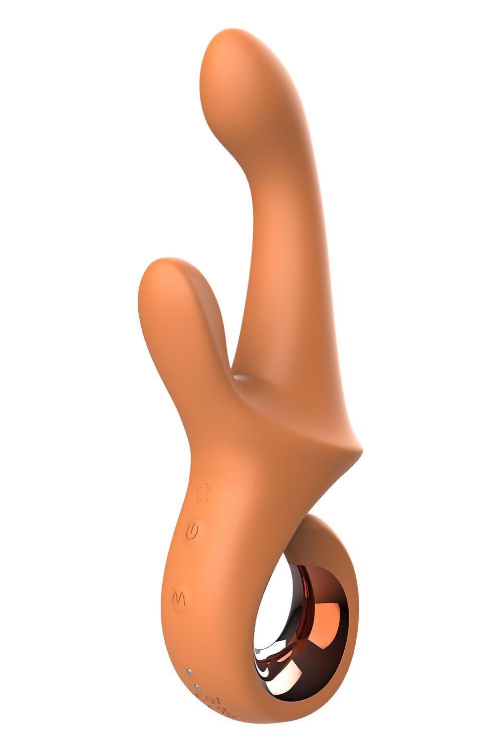 Вибратор-кролик Glam G-Spot Duo Vibrator, 22.7 см (оранжевый)