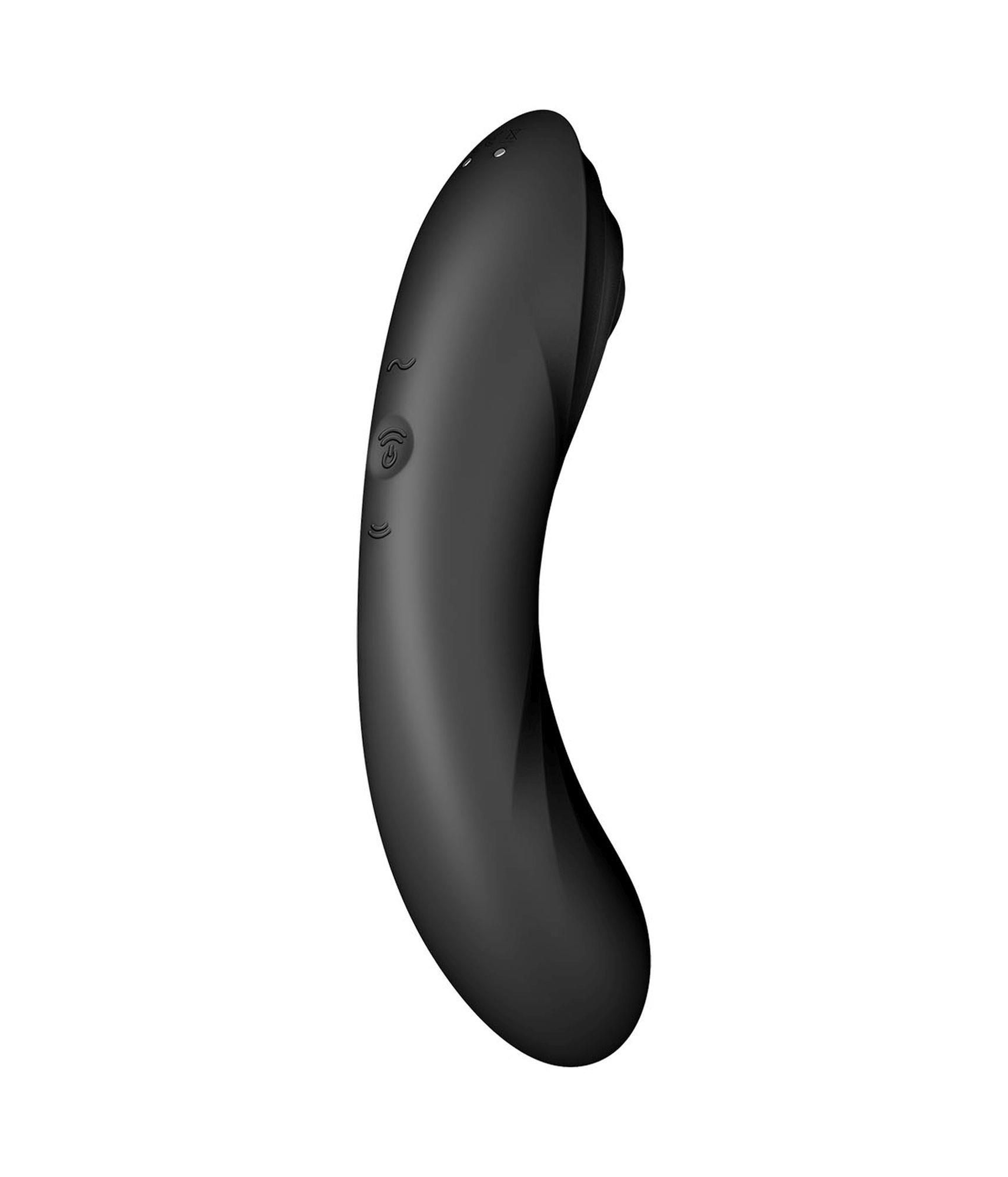 Bezdotykowy stymulator łechtaczki z wibracjami Satisfyer Curvy Trinity 4 (czarny)