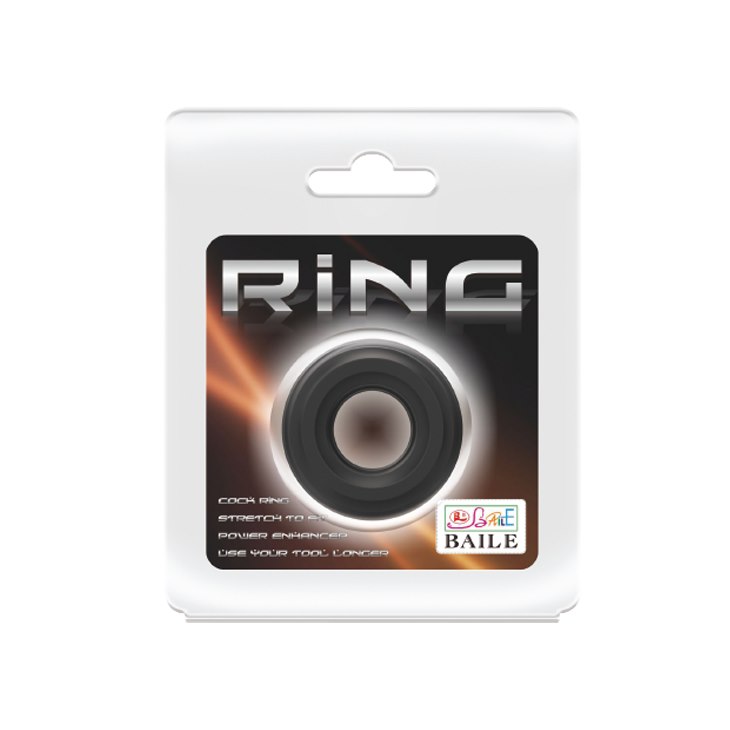 Эрекционное кольцо Baile Cock Ring, 4.3 см (черный)