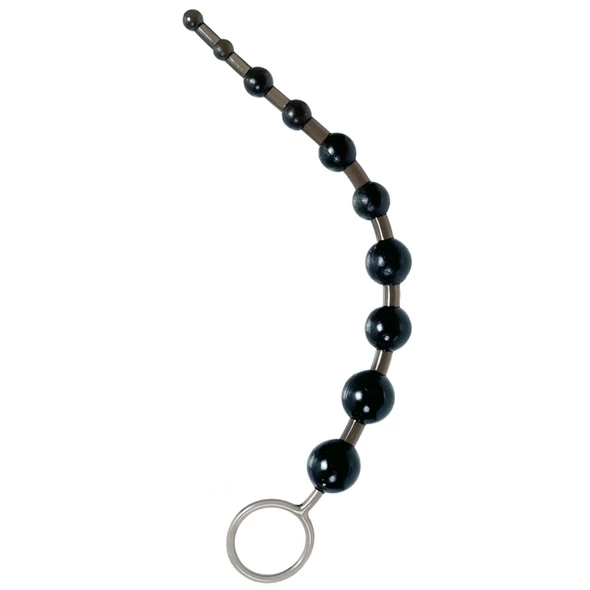 Анальные бусы X-10 Beads, 28 см (черный)