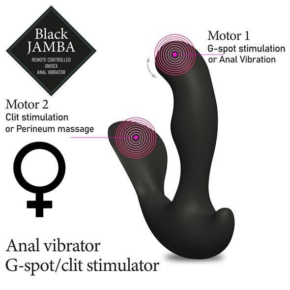 Анальный вибратор FeelzToys Jamba, 12,3 см (черный)