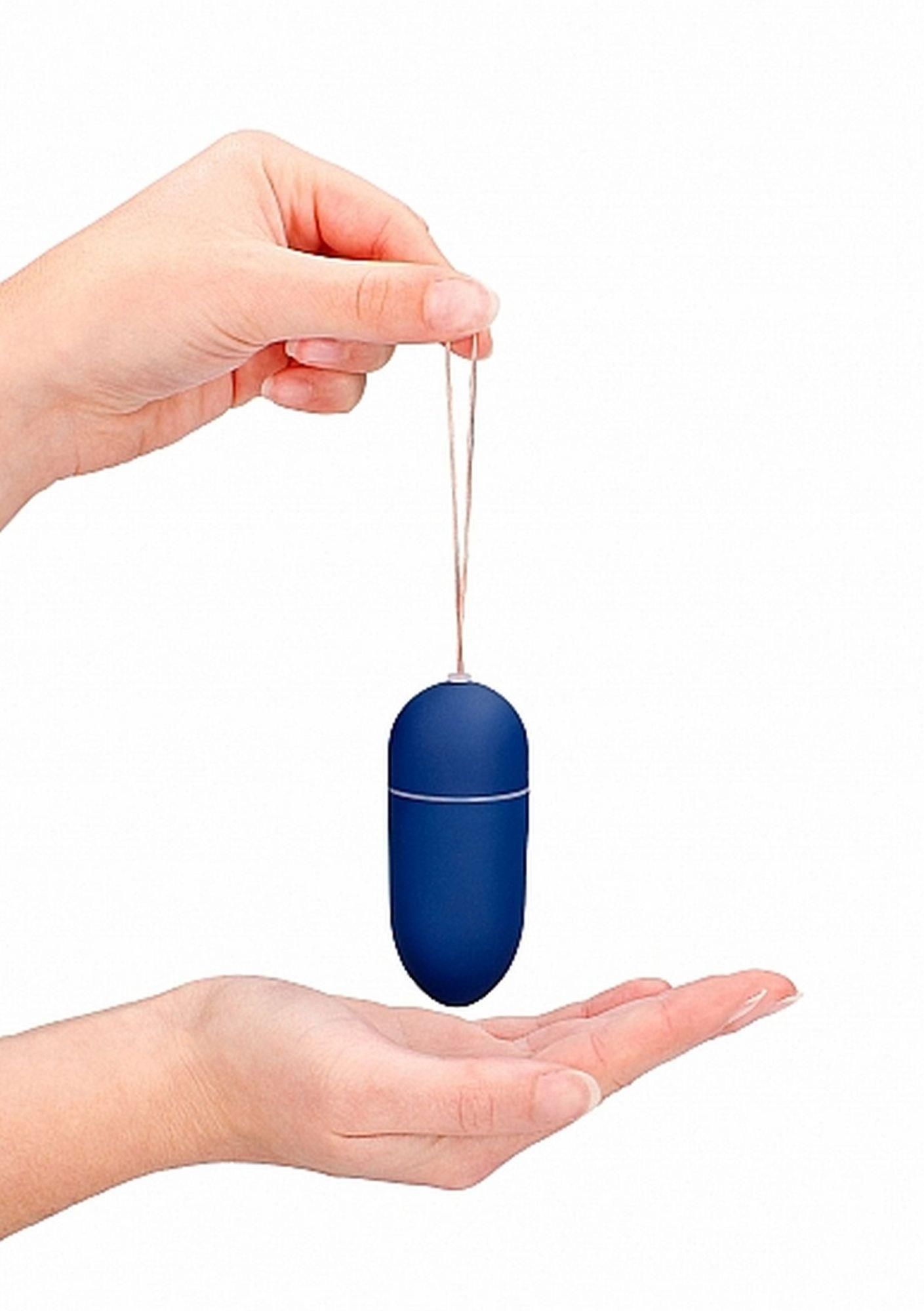 Wibrujące jajeczko ShotsToys Remote Vibrating Egg, 8 cm (niebieski)