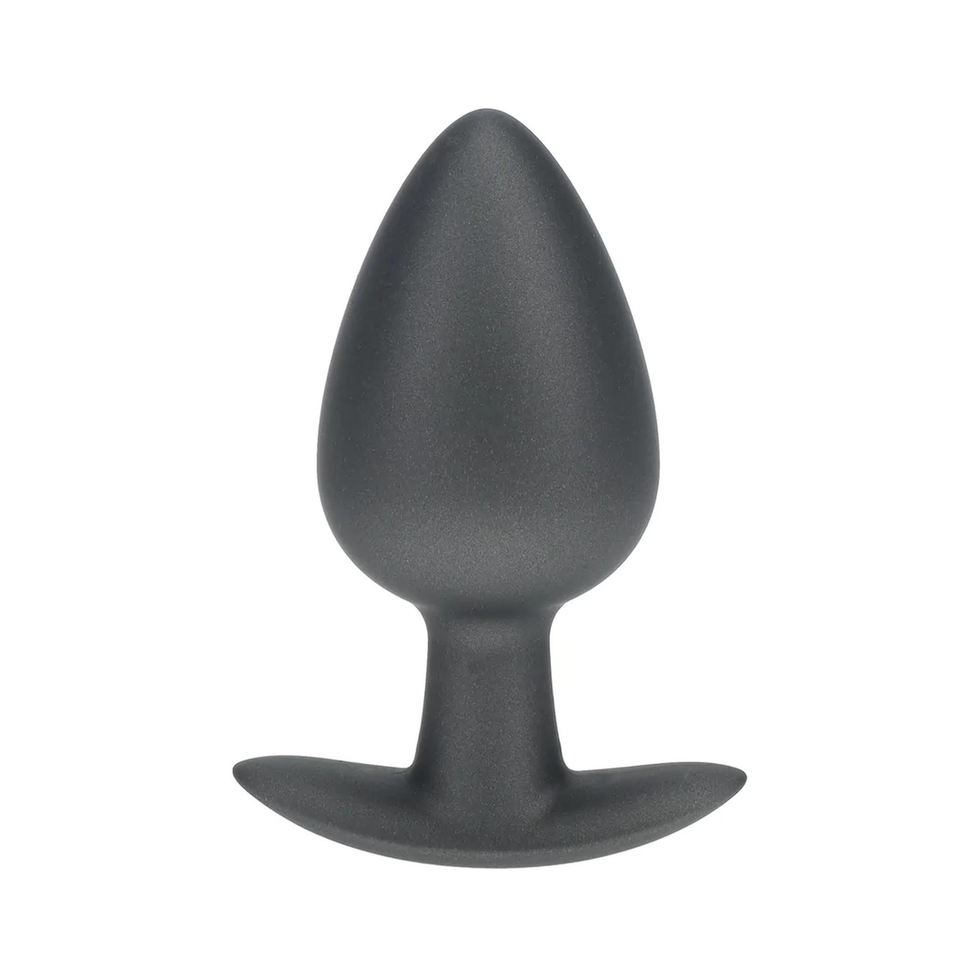 Korek analny Ouch! Smooth Anal Plug Metallic L, 8.9 cm (szary)